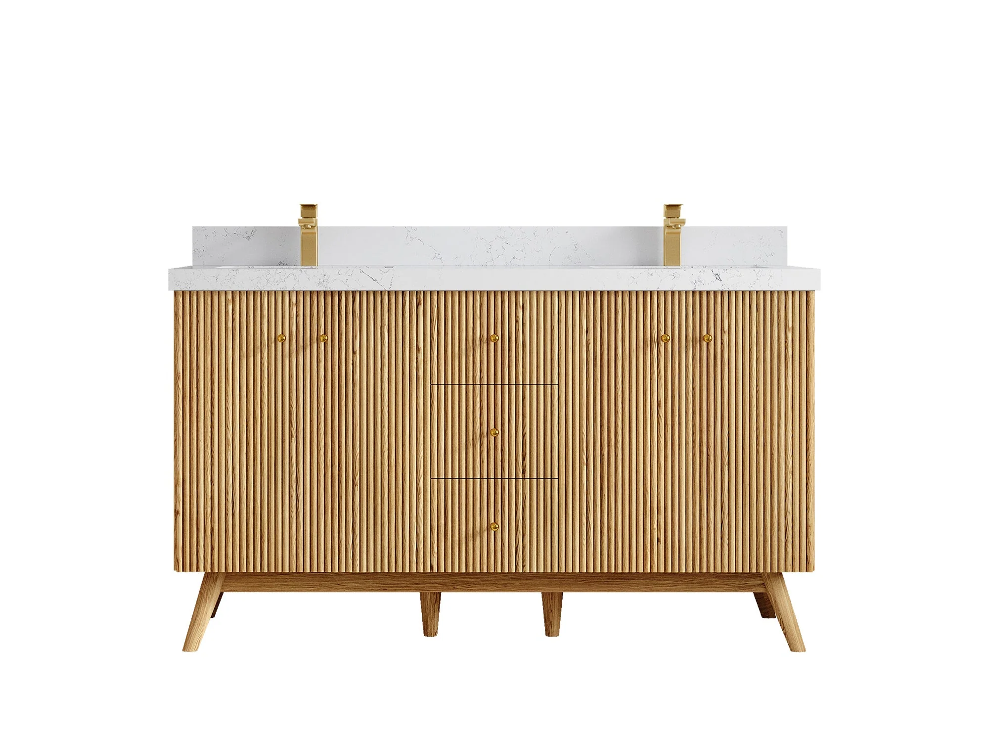 Pasadena White Oak 60 in. W x 22 in. D Double Sink Bathroom Vanity - Image 30