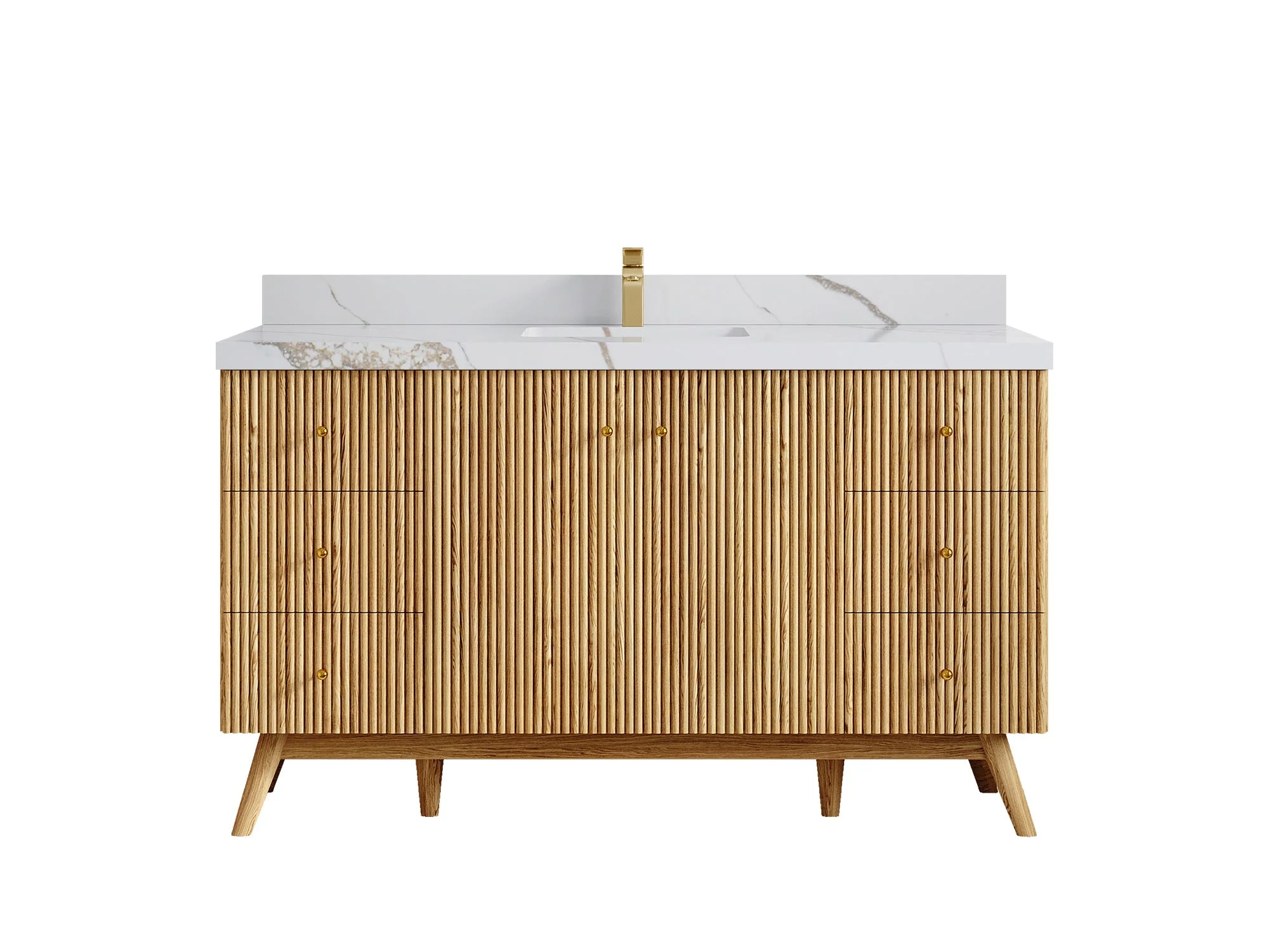 Pasadena White Oak 60 in. W x 22 in. D Single Sink Bathroom Vanity - Image 12
