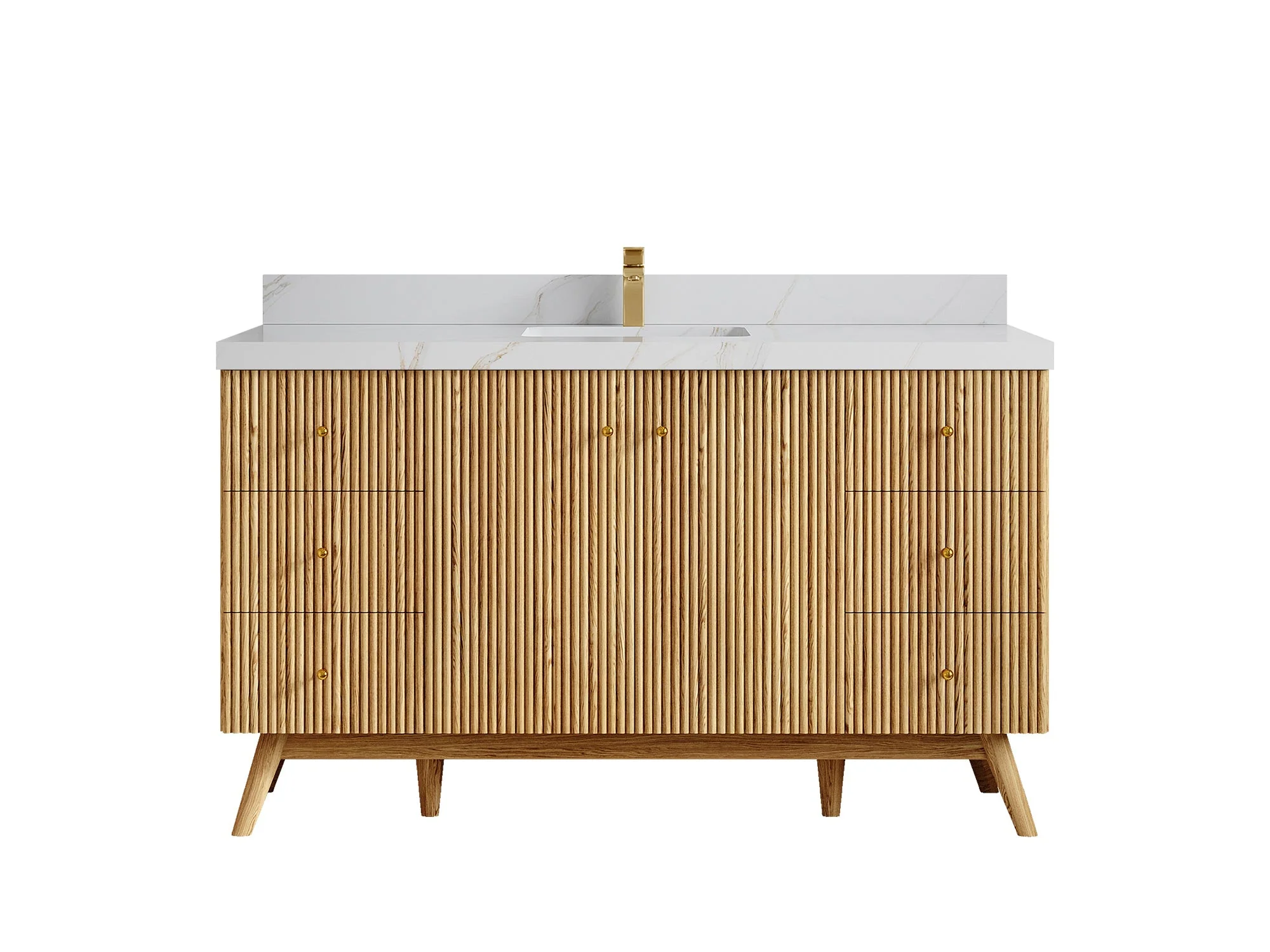 Pasadena White Oak 60 in. W x 22 in. D Single Sink Bathroom Vanity - Image 18