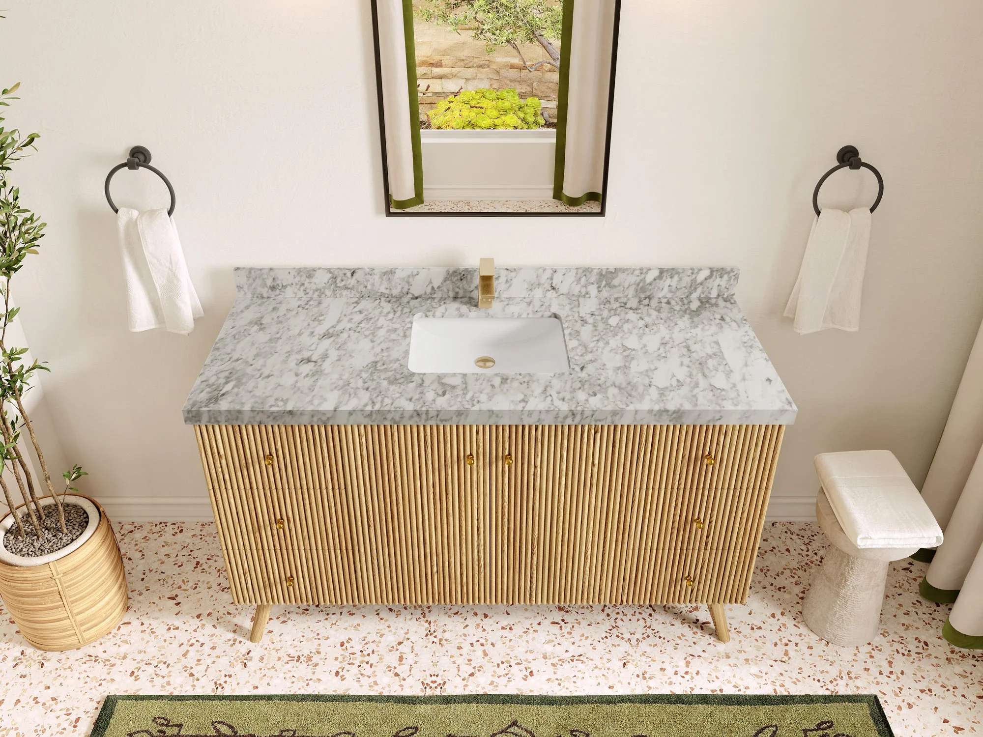 Pasadena White Oak 60 in. W x 22 in. D Single Sink Bathroom Vanity - Image 19
