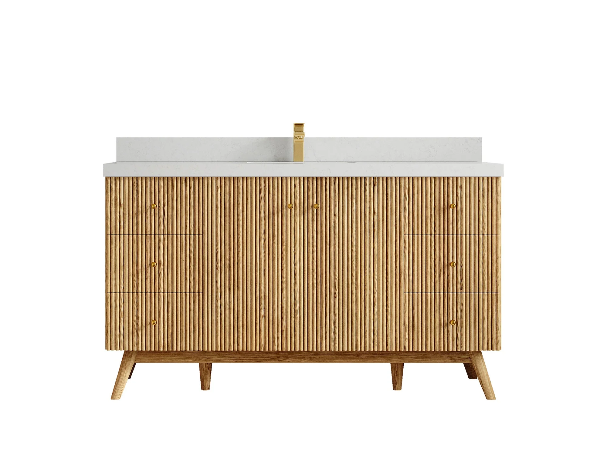 Pasadena White Oak 60 in. W x 22 in. D Single Sink Bathroom Vanity - Image 22