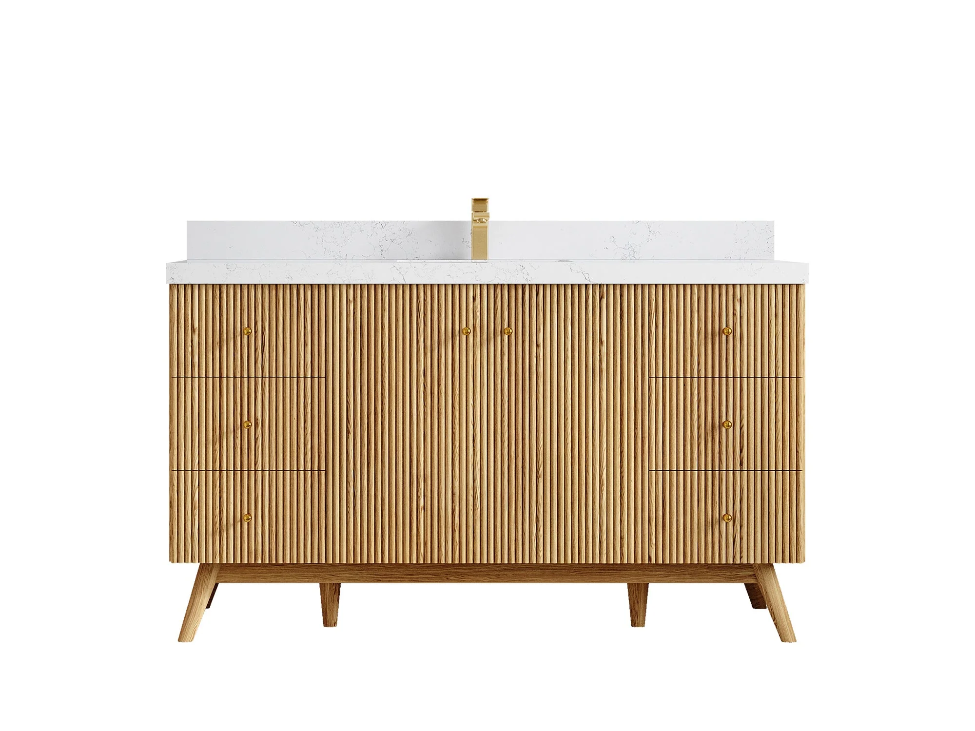 Pasadena White Oak 60 in. W x 22 in. D Single Sink Bathroom Vanity - Image 30