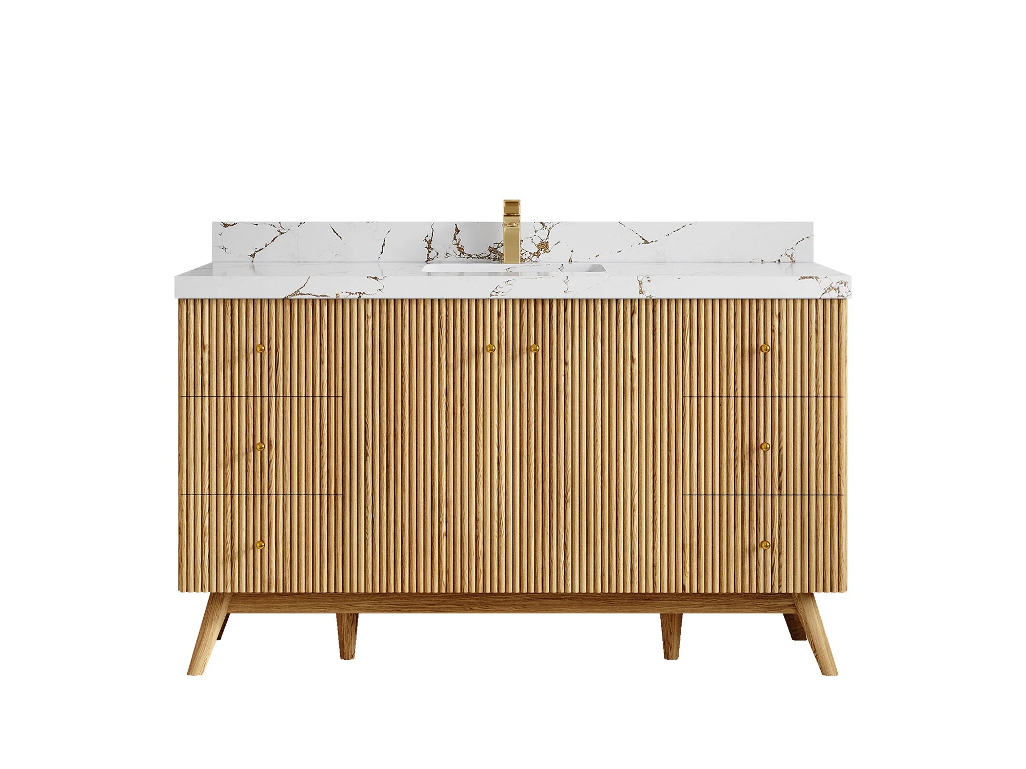 Pasadena White Oak 60 in. W x 22 in. D Single Sink Bathroom Vanity - Image 36