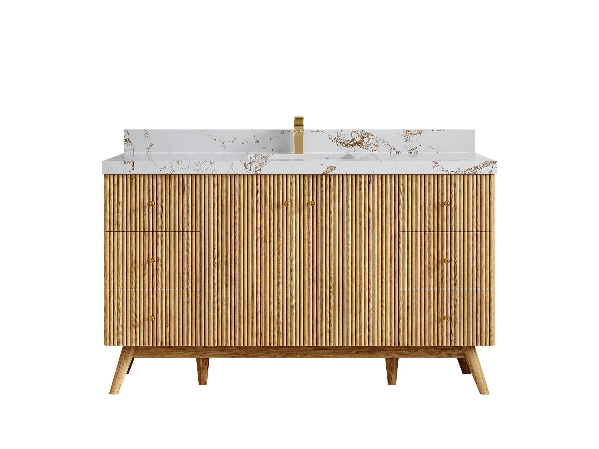 Pasadena White Oak 60 in. W x 22 in. D Single Sink Bathroom Vanity - Image 38