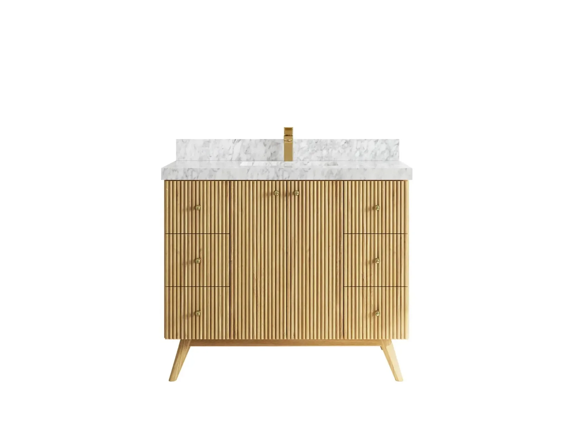 Pasadena Teak Wood 42 in. W x 22 in. D Single Sink Bathroom Vanity - Image 10