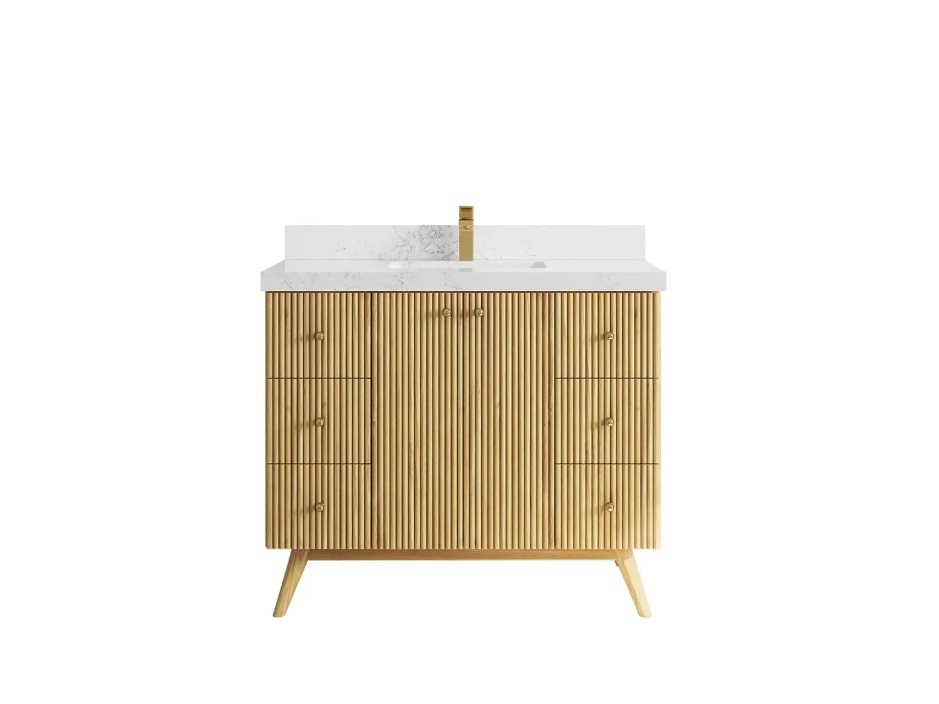 Pasadena Teak Wood 42 in. W x 22 in. D Single Sink Bathroom Vanity - Image 15