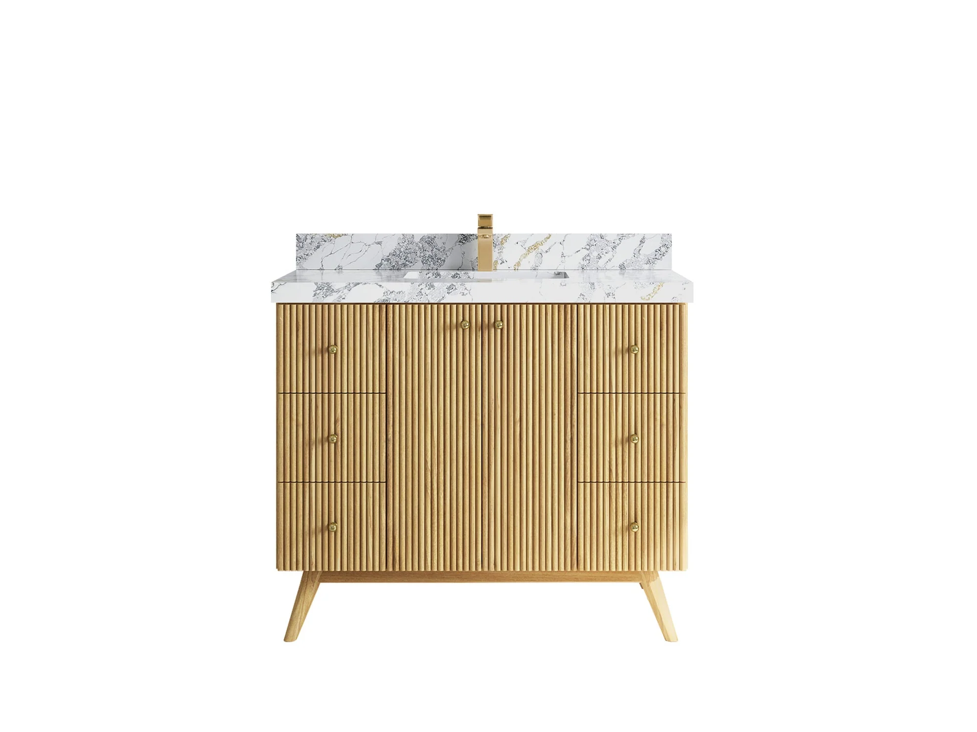 Pasadena Teak Wood 42 in. W x 22 in. D Single Sink Bathroom Vanity - Image 20