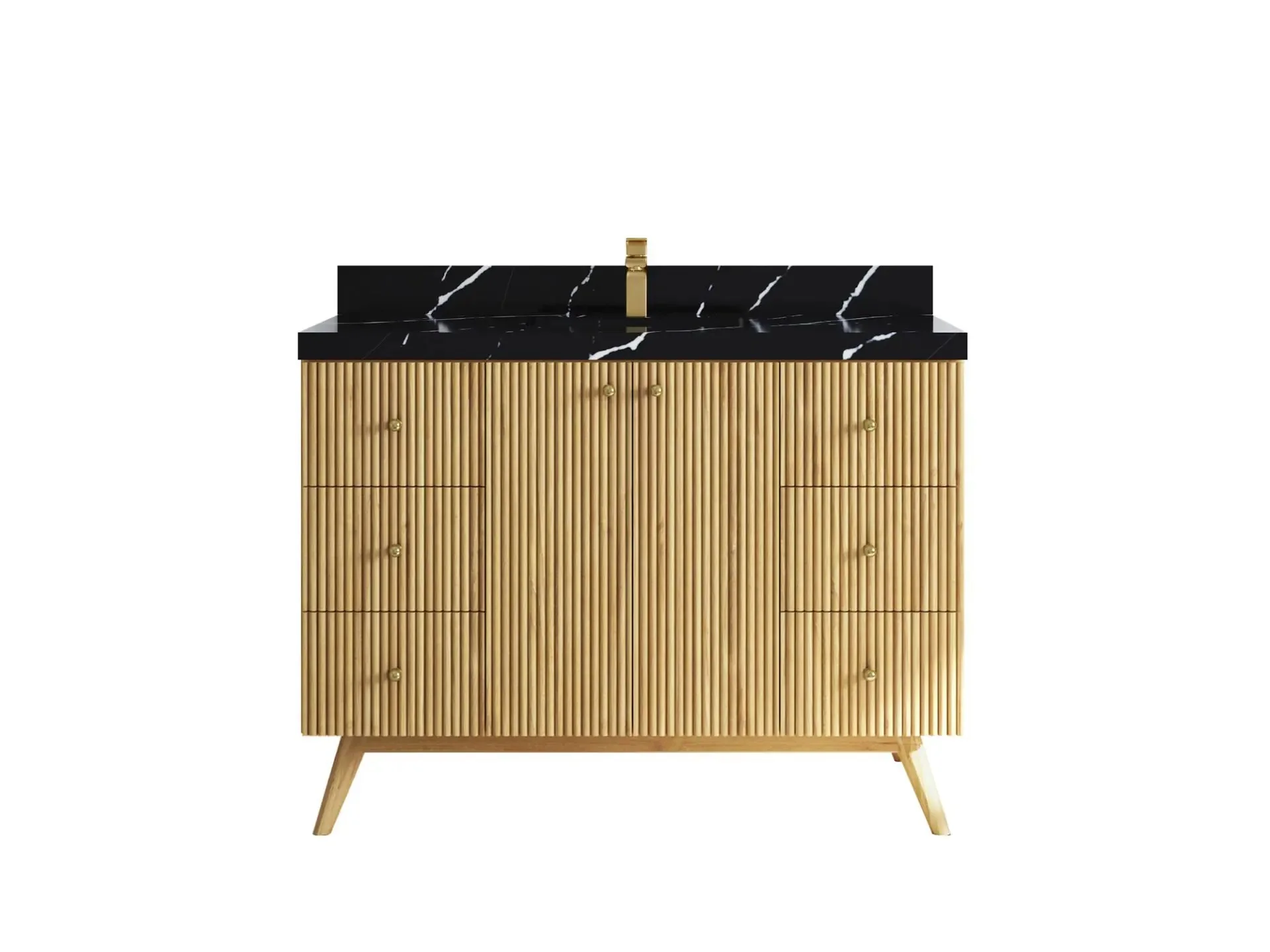 Pasadena Teak Wood 42 in. W x 22 in. D Single Sink Bathroom Vanity - Image 8