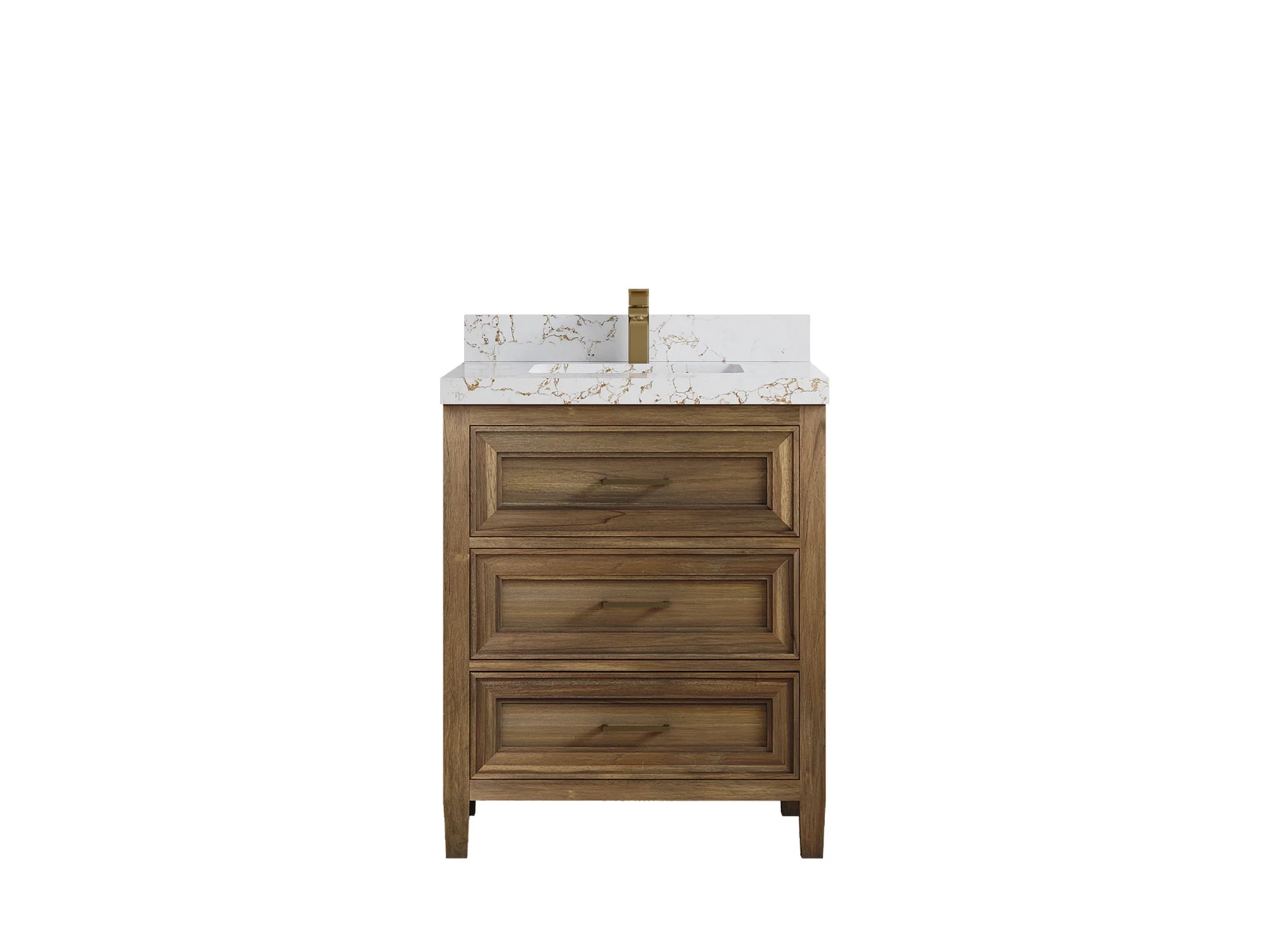 Santa Monica Teak Wood 30 in. W x 22 in. D Single Sink Bathroom Vanity - Image 15