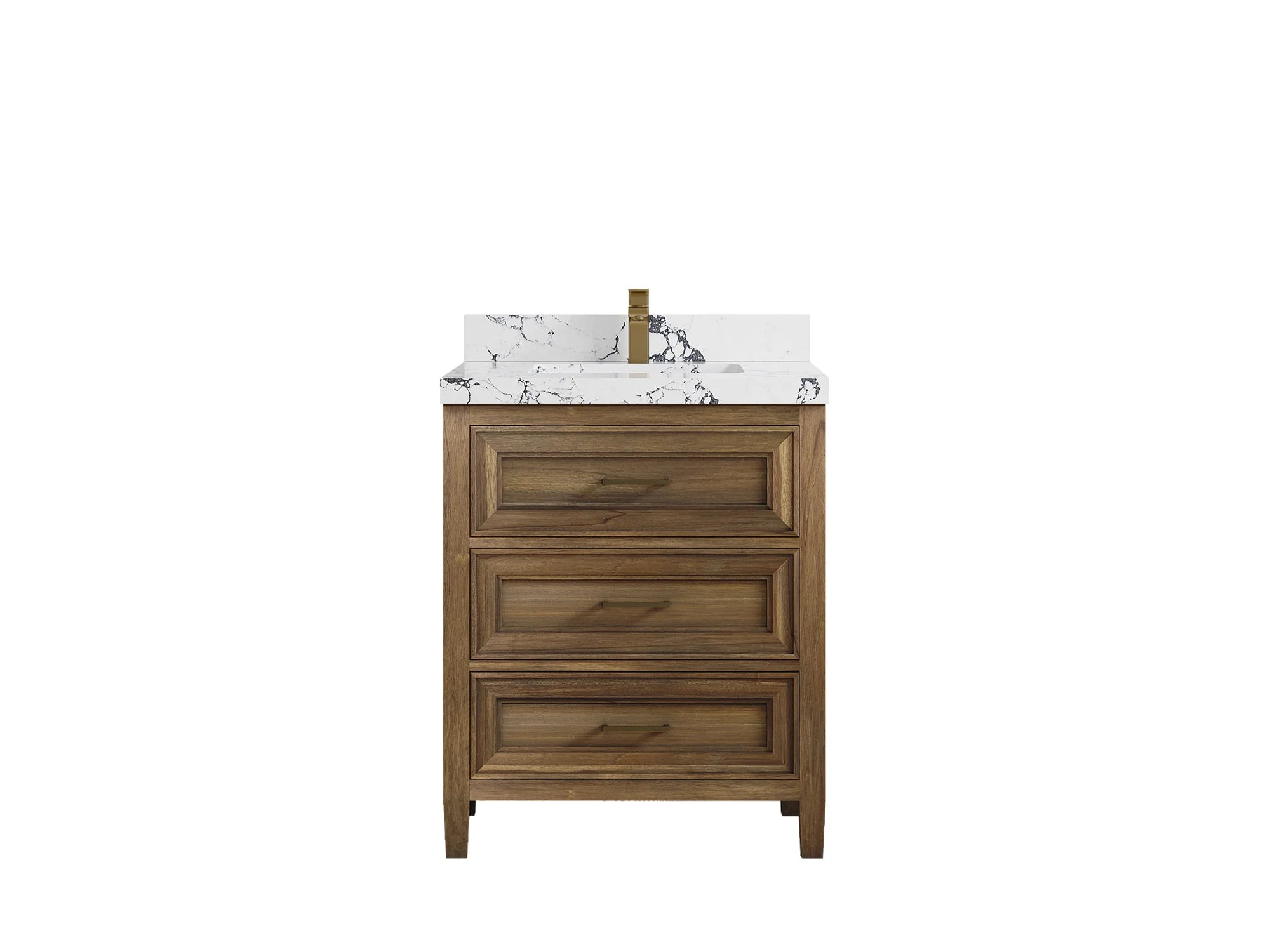 Santa Monica Teak Wood 30 in. W x 22 in. D Single Sink Bathroom Vanity - Image 17