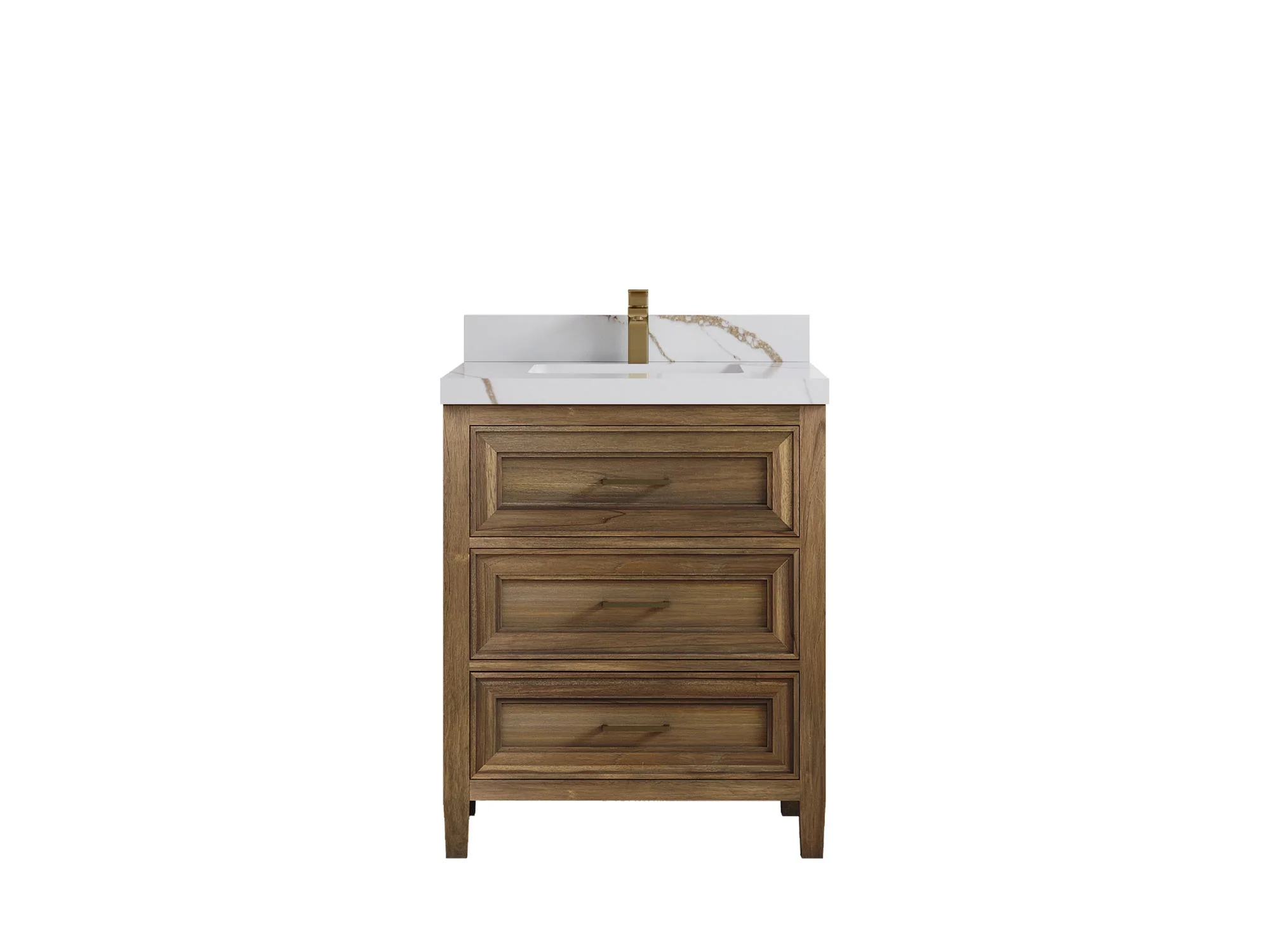Santa Monica Teak Wood 30 in. W x 22 in. D Single Sink Bathroom Vanity - Image 21