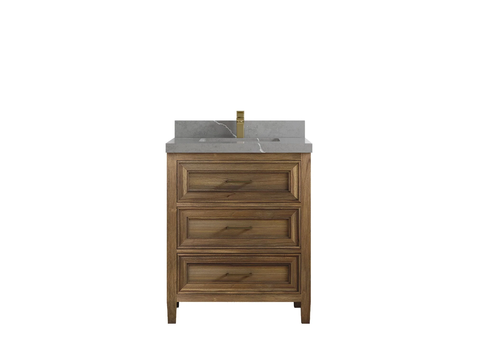 Santa Monica Teak Wood 30 in. W x 22 in. D Single Sink Bathroom Vanity - Image 39