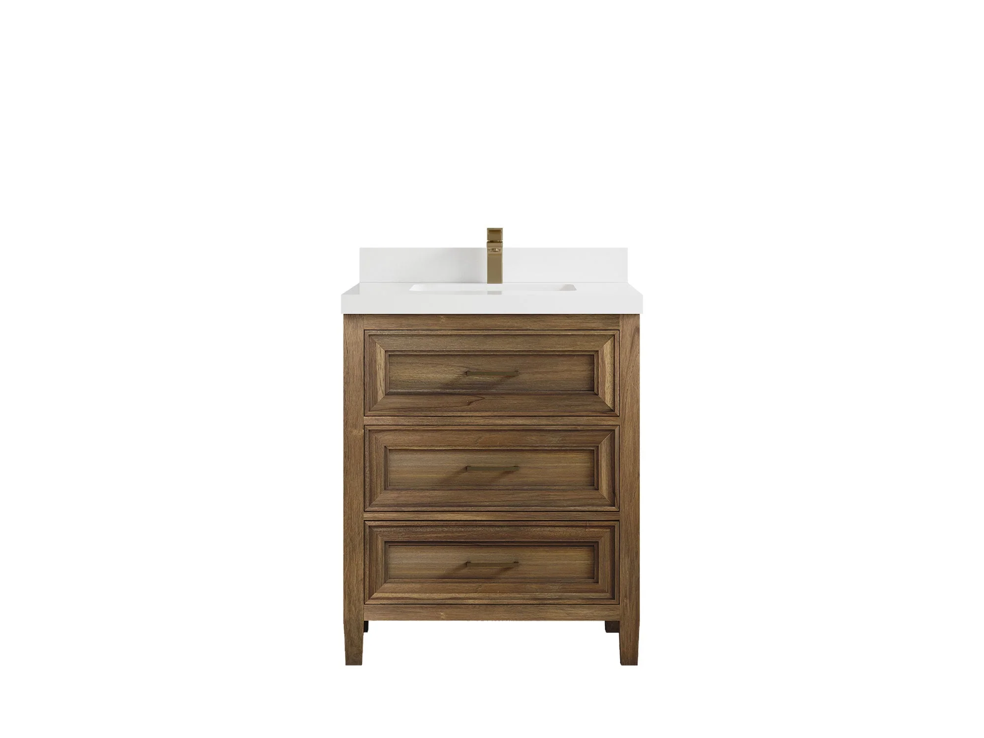 Santa Monica Teak Wood 30 in. W x 22 in. D Single Sink Bathroom Vanity - Image 41