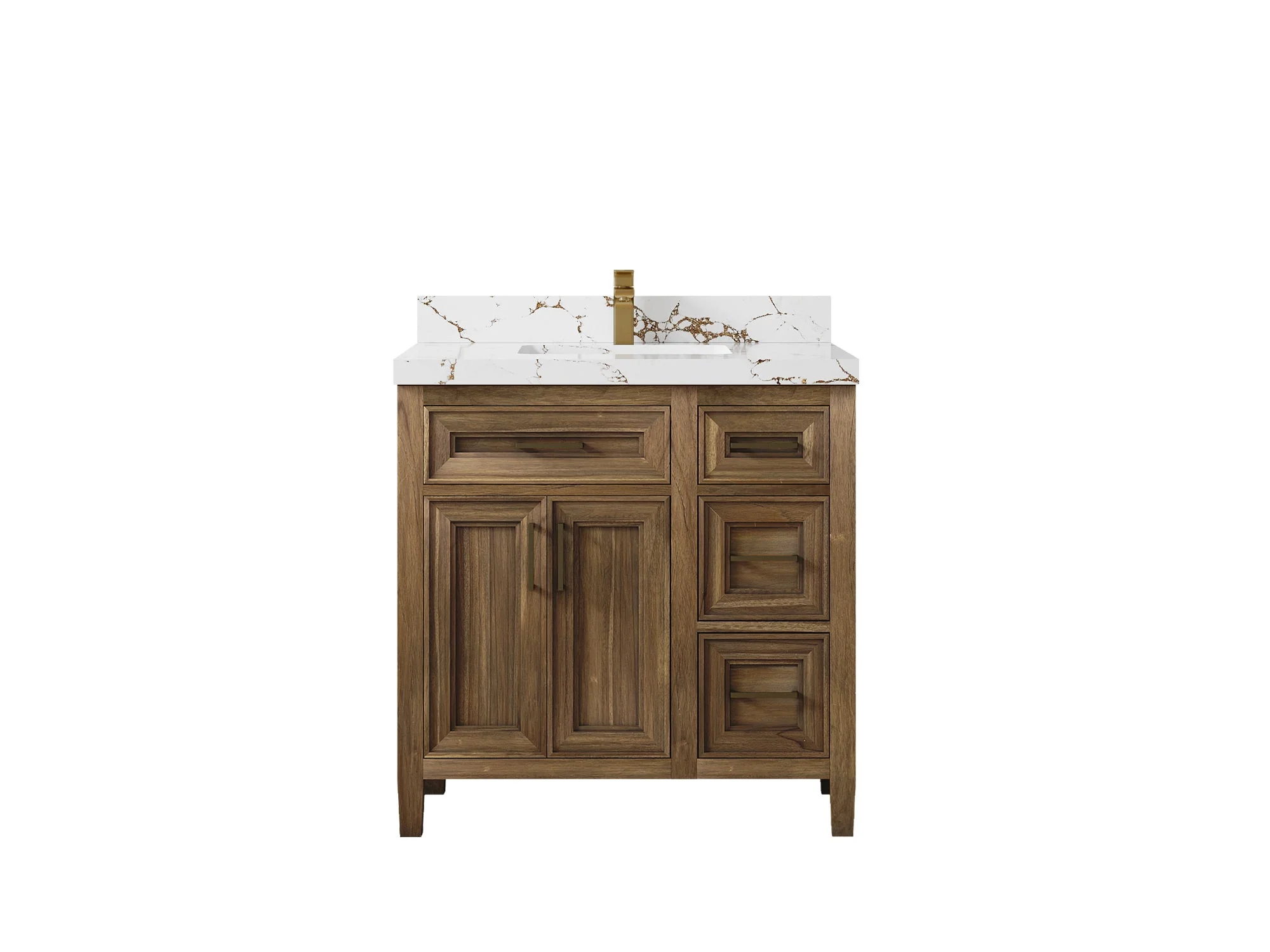 Santa Monica Teak Wood 36 in. W x 22 in. D Single Sink Bathroom Vanity - Image 15
