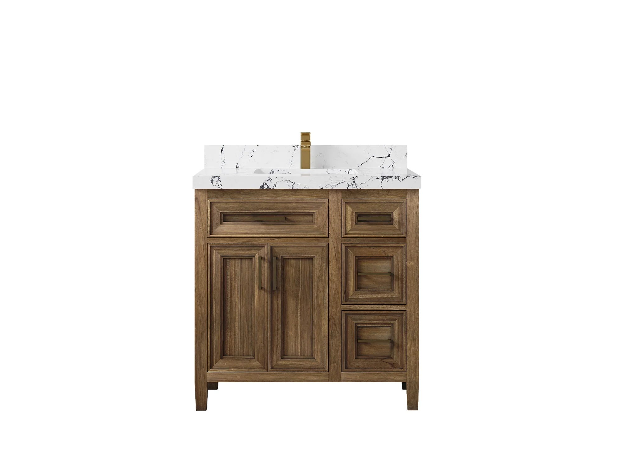 Santa Monica Teak Wood 36 in. W x 22 in. D Single Sink Bathroom Vanity - Image 17