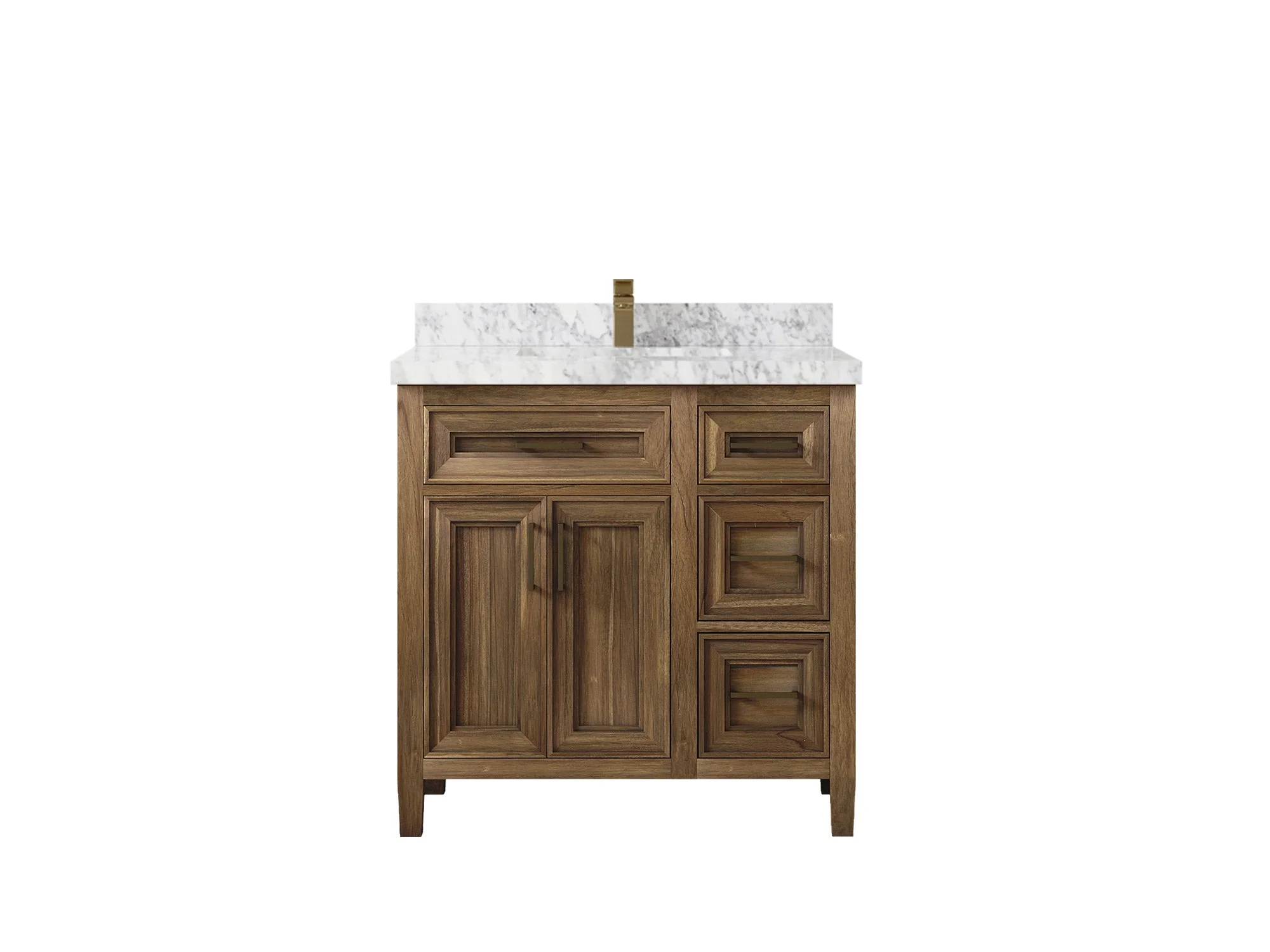Santa Monica Teak Wood 36 in. W x 22 in. D Single Sink Bathroom Vanity - Image 23