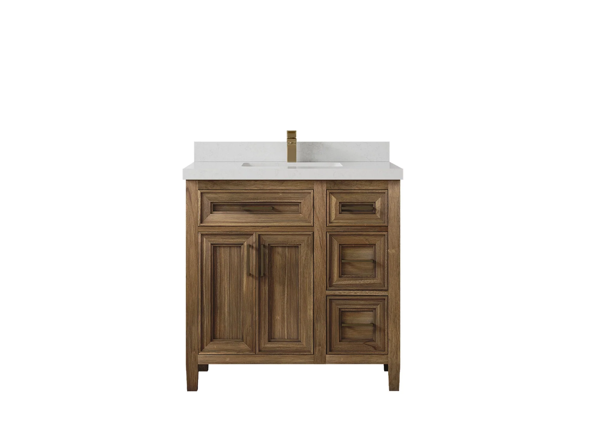 Santa Monica Teak Wood 36 in. W x 22 in. D Single Sink Bathroom Vanity - Image 27