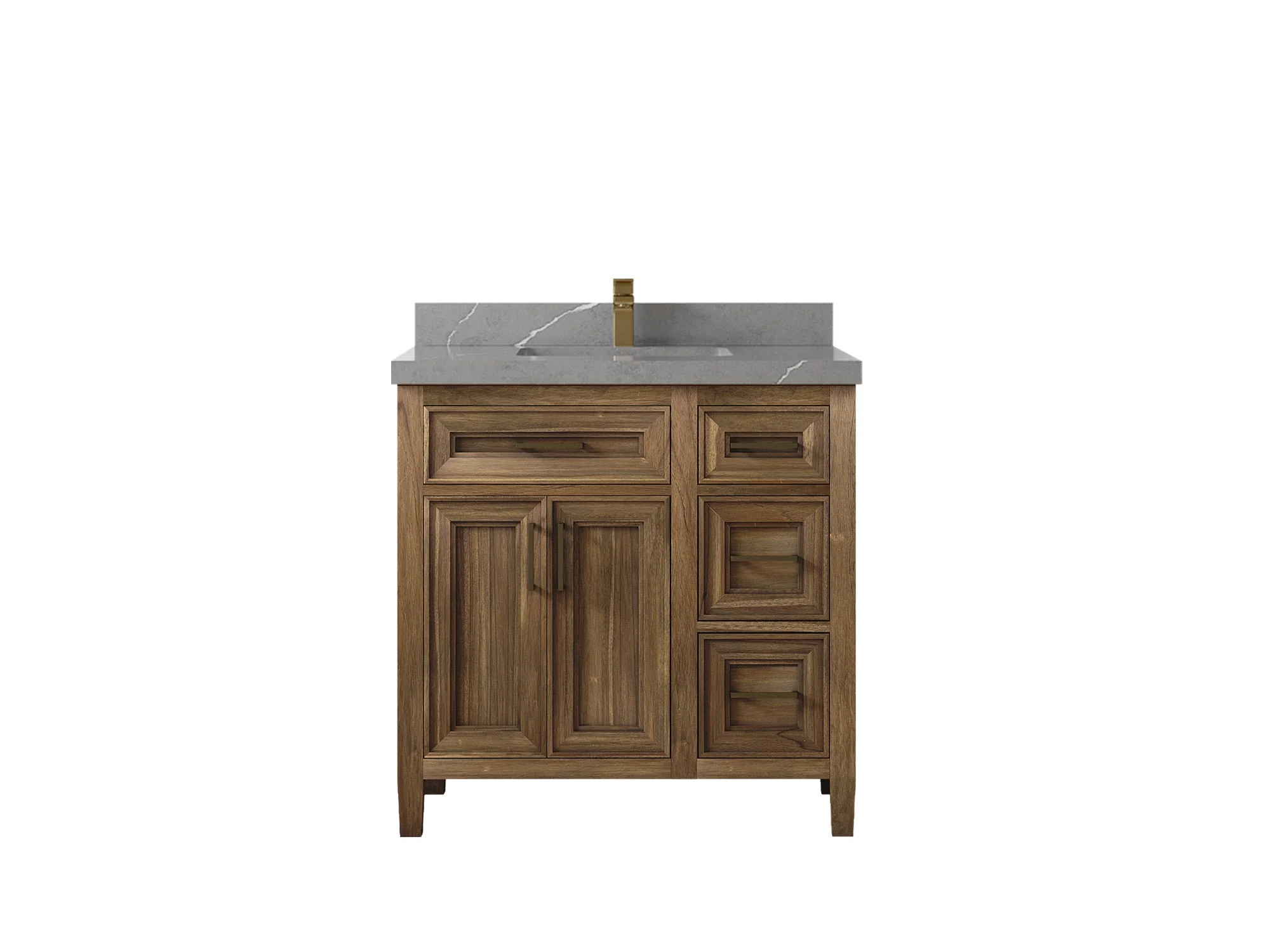 Santa Monica Teak Wood 36 in. W x 22 in. D Single Sink Bathroom Vanity - Image 39