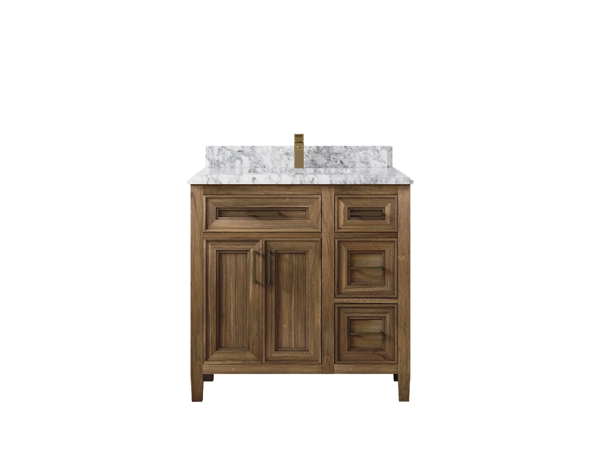 Santa Monica Teak Wood 36 in. W x 22 in. D Single Sink Bathroom Vanity - Image 44