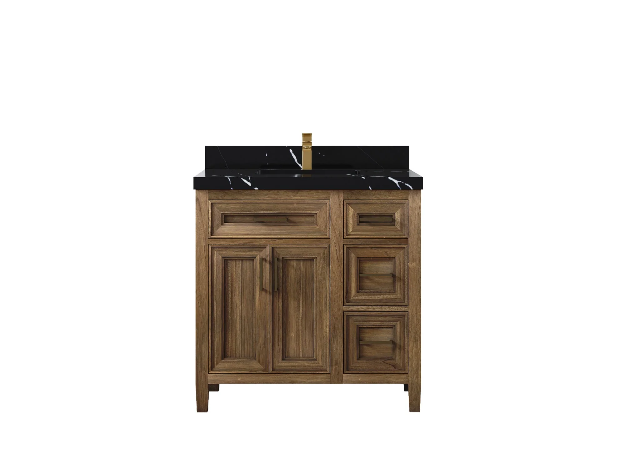 Santa Monica Teak Wood 36 in. W x 22 in. D Single Sink Bathroom Vanity - Image 9