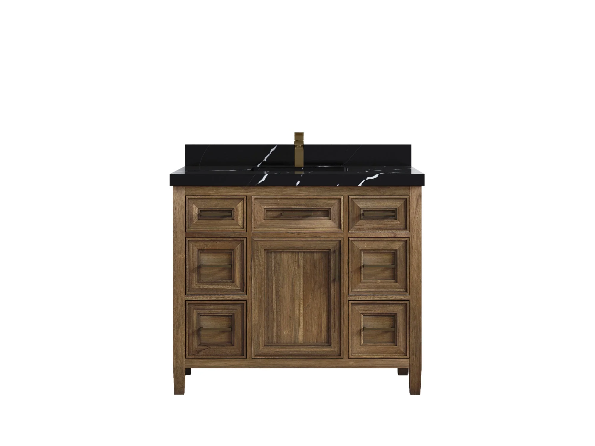 Santa Monica Teak Wood 42 in. W x 22 in. D Single Sink Bathroom Vanity - Image 10