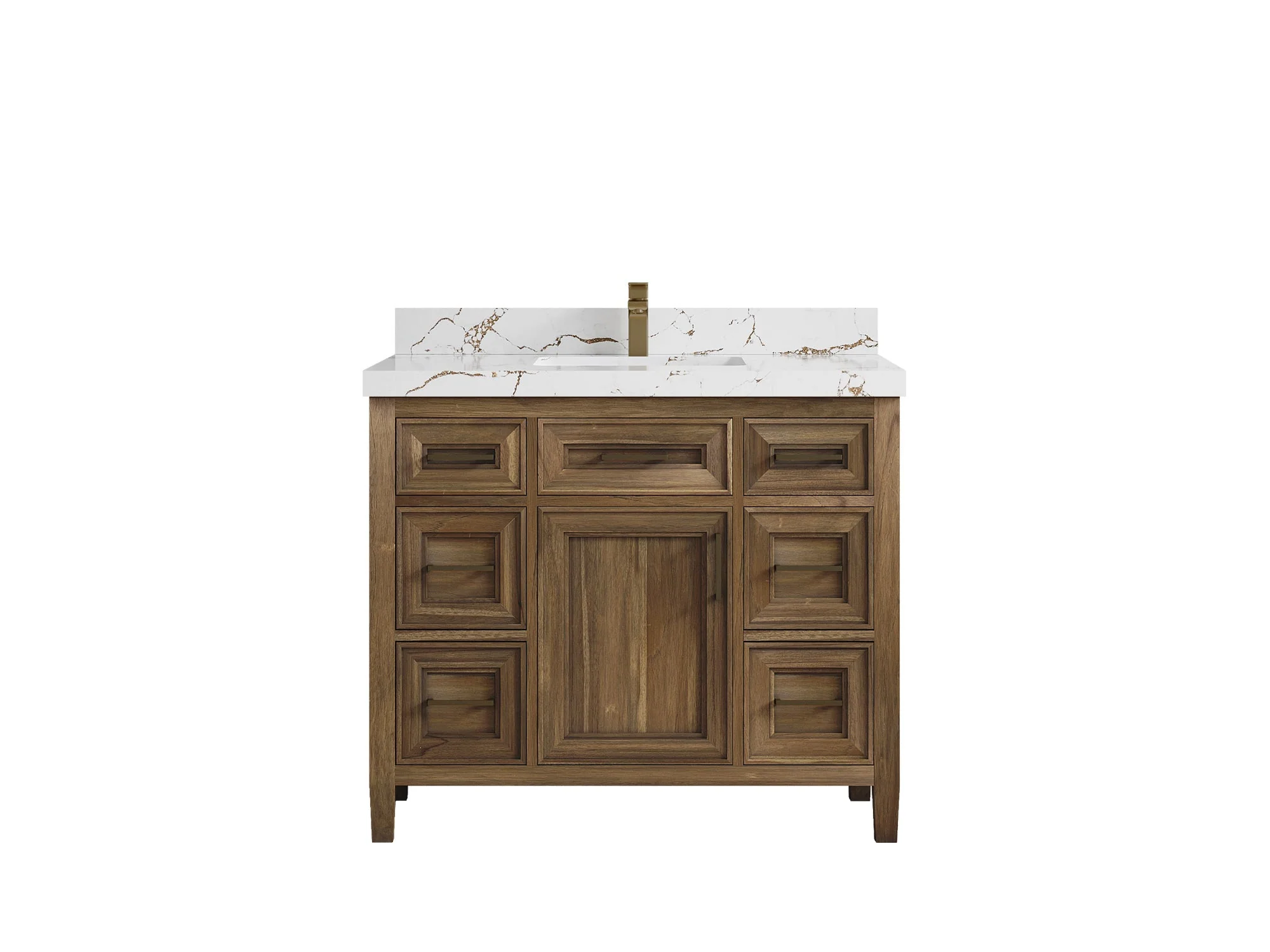 Santa Monica Teak Wood 42 in. W x 22 in. D Single Sink Bathroom Vanity - Image 14