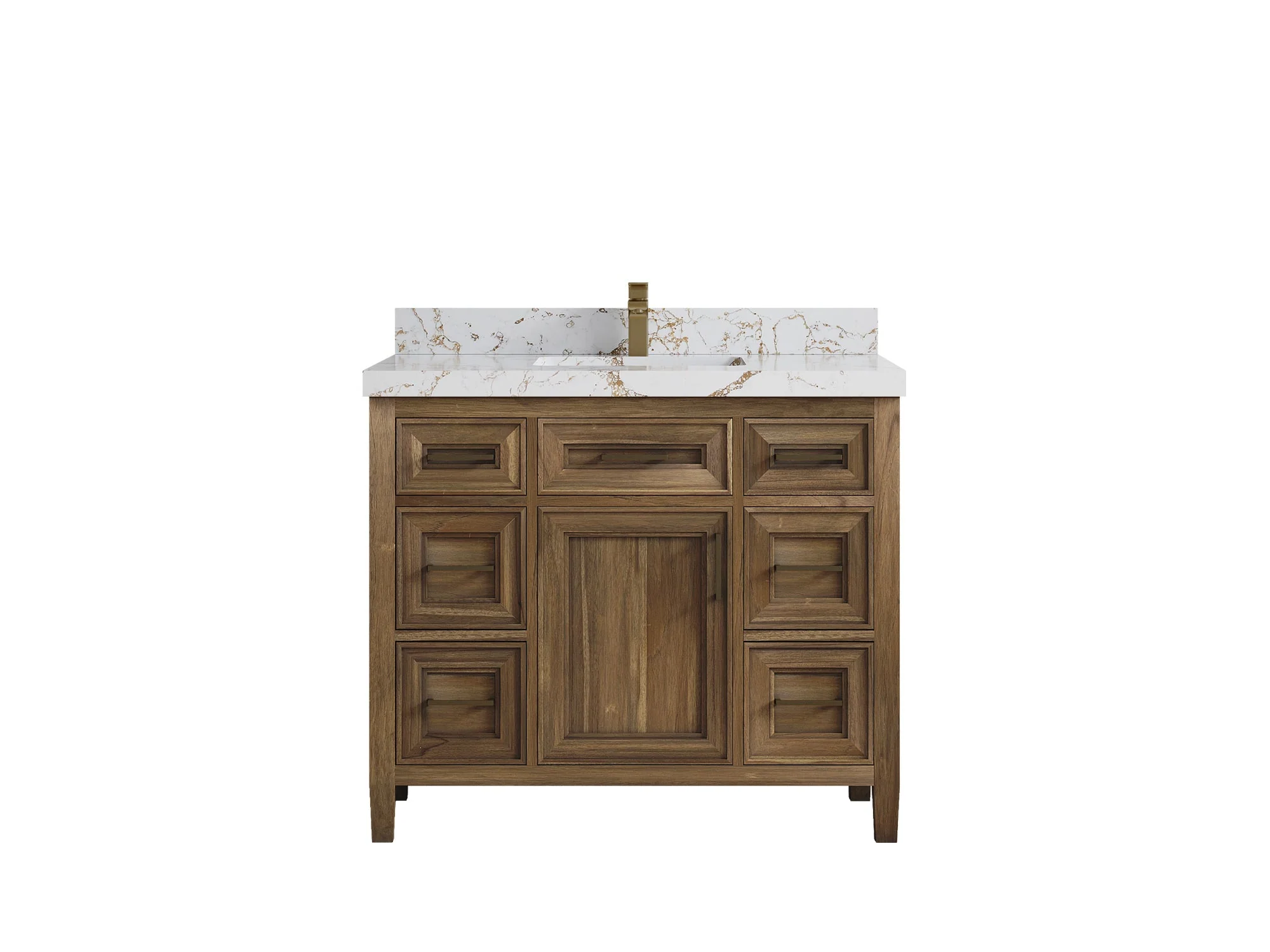 Santa Monica Teak Wood 42 in. W x 22 in. D Single Sink Bathroom Vanity - Image 16
