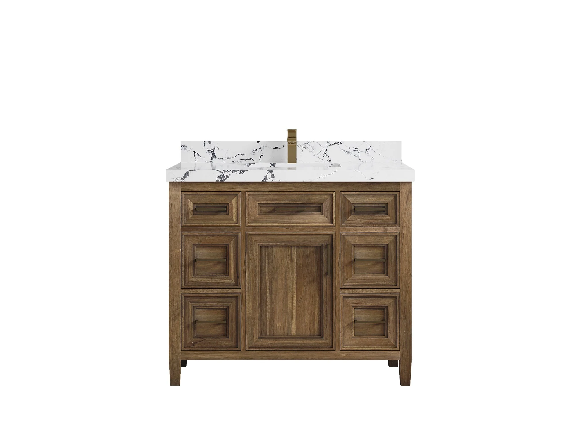 Santa Monica Teak Wood 42 in. W x 22 in. D Single Sink Bathroom Vanity - Image 18