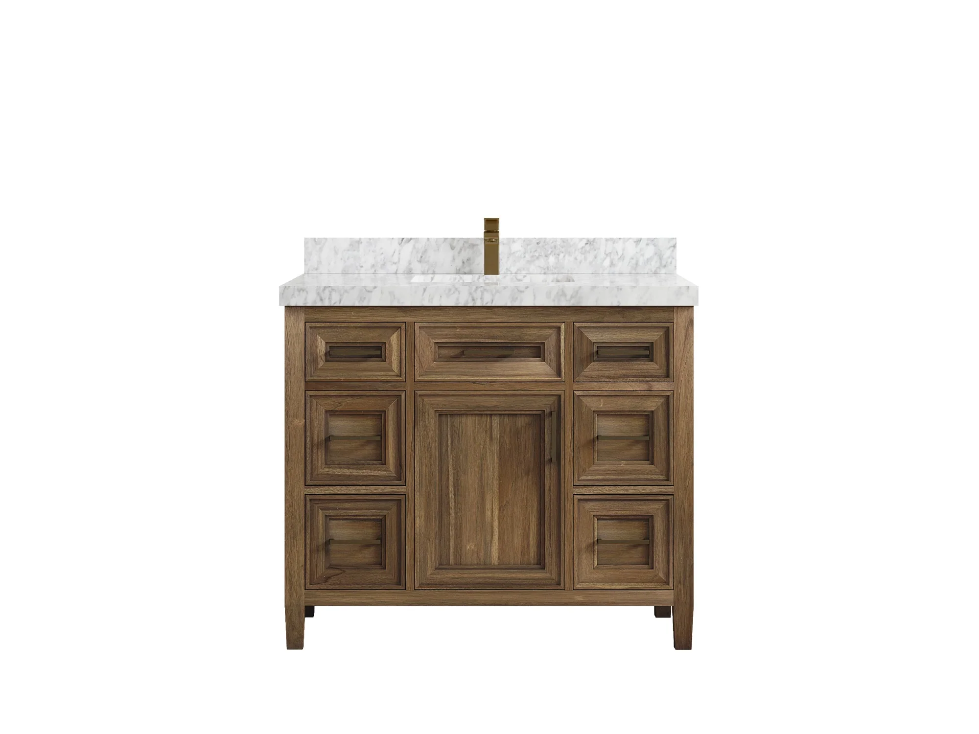 Santa Monica Teak Wood 42 in. W x 22 in. D Single Sink Bathroom Vanity - Image 24