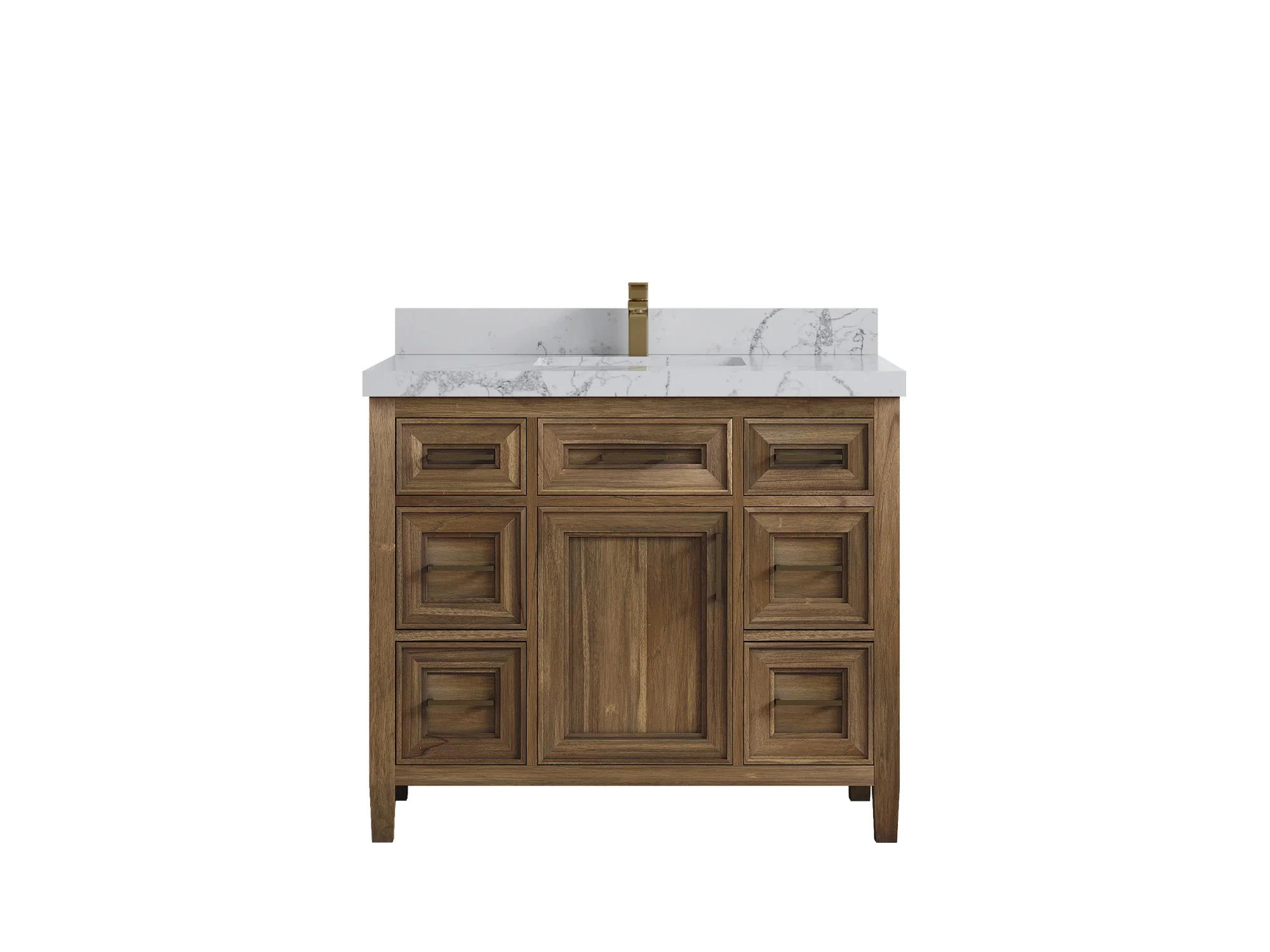 Santa Monica Teak Wood 42 in. W x 22 in. D Single Sink Bathroom Vanity - Image 26