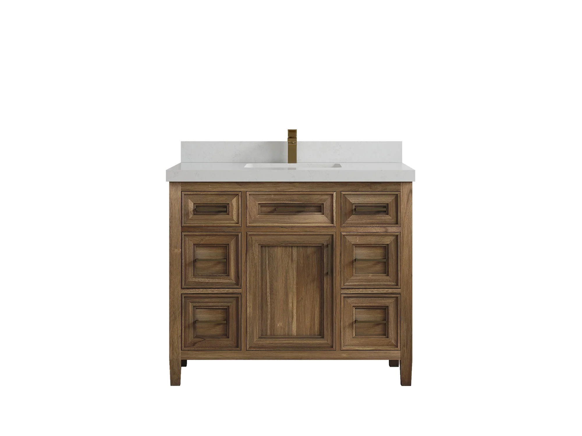 Santa Monica Teak Wood 42 in. W x 22 in. D Single Sink Bathroom Vanity - Image 28