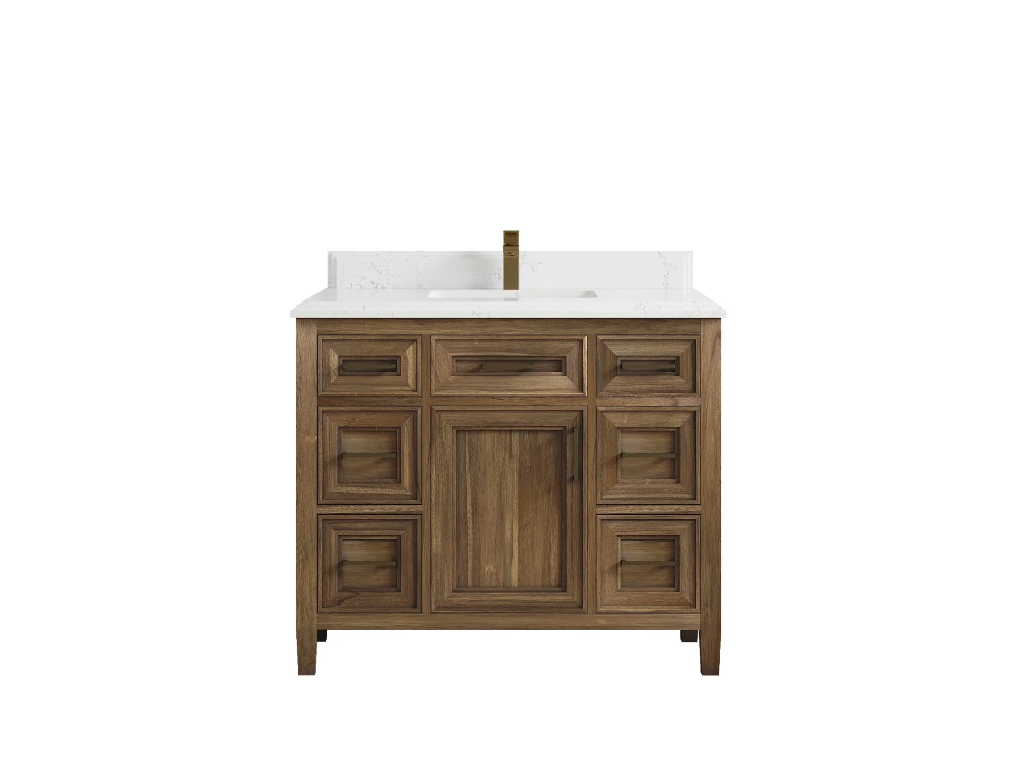 Santa Monica Teak Wood 42 in. W x 22 in. D Single Sink Bathroom Vanity - Image 32