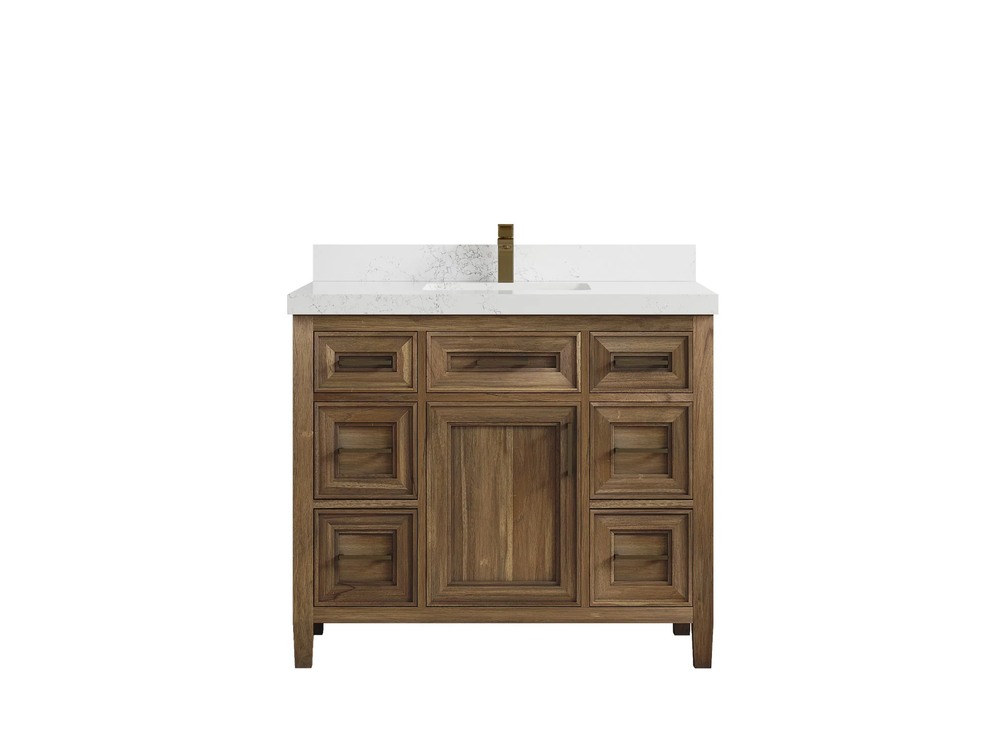 Santa Monica Teak Wood 42 in. W x 22 in. D Single Sink Bathroom Vanity - Image 34