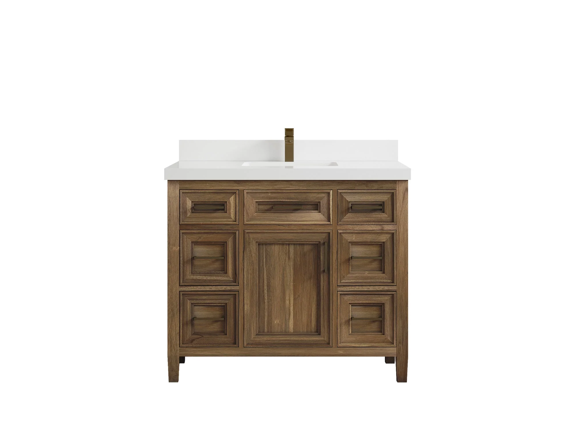Santa Monica Teak Wood 42 in. W x 22 in. D Single Sink Bathroom Vanity - Image 40