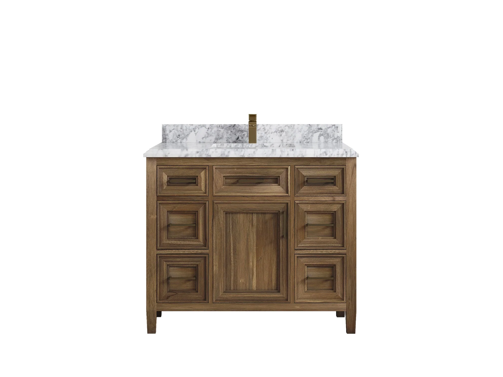 Santa Monica Teak Wood 42 in. W x 22 in. D Single Sink Bathroom Vanity - Image 47