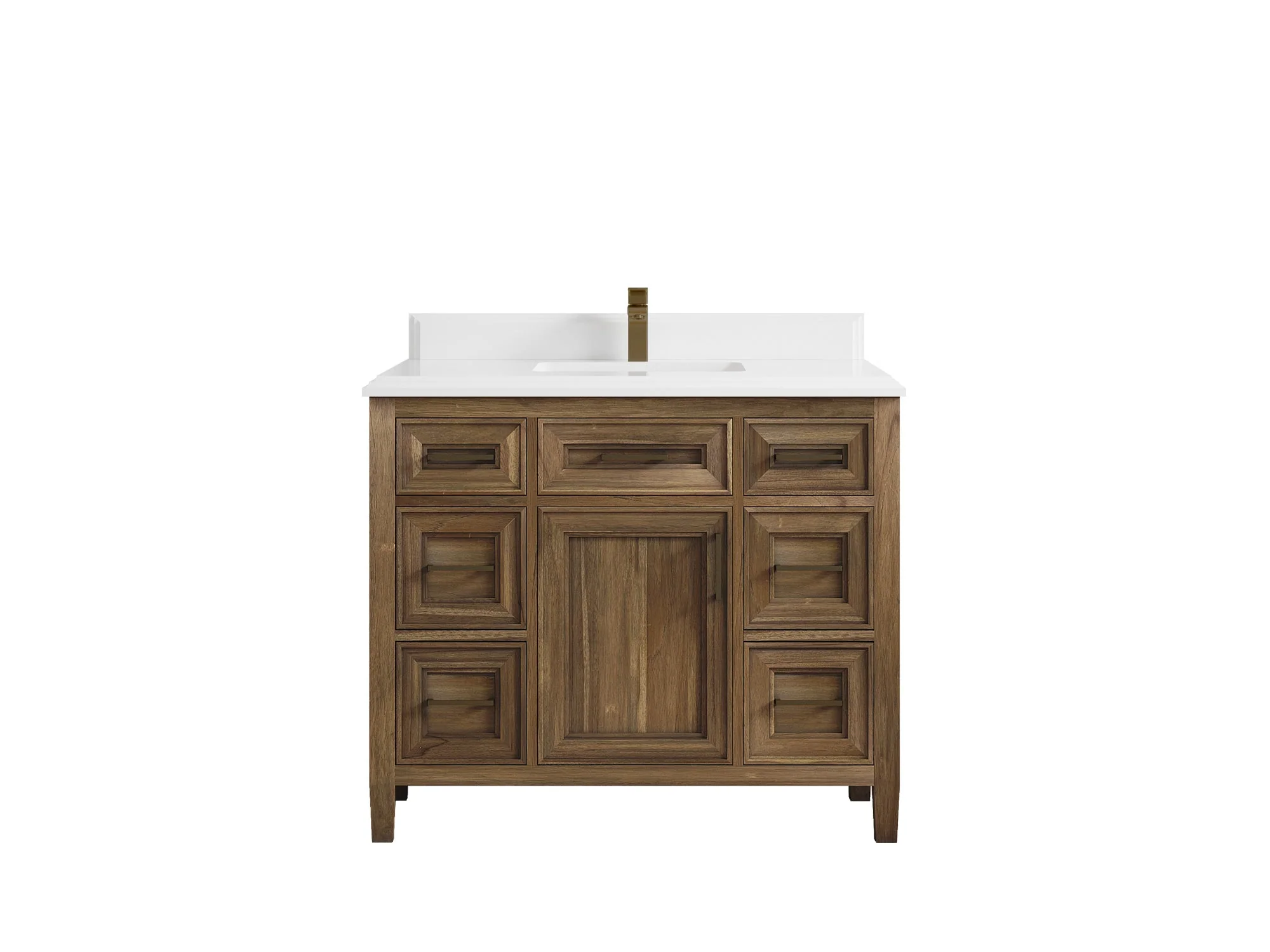 Santa Monica Teak Wood 42 in. W x 22 in. D Single Sink Bathroom Vanity - Image 49