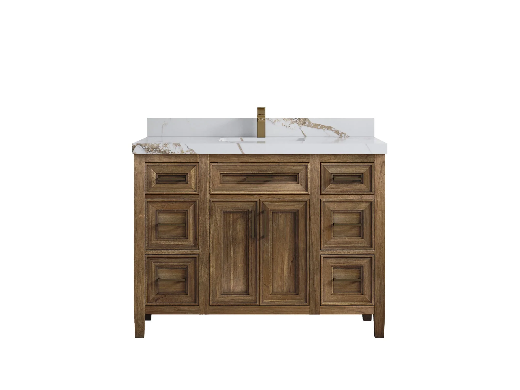Santa Monica Teak Wood 48 in. W x 22 in. D Single Sink Bathroom Vanity - Image 10