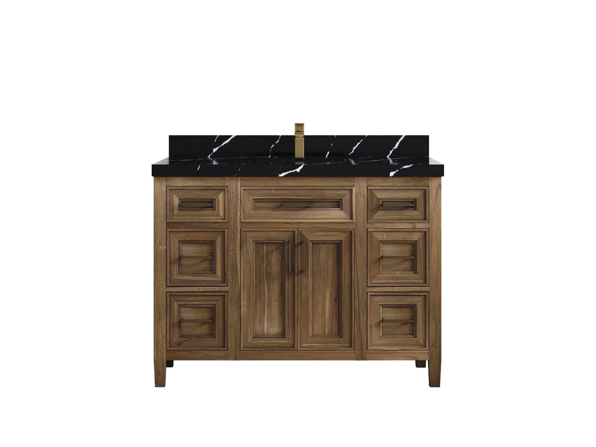 Santa Monica Teak Wood 48 in. W x 22 in. D Single Sink Bathroom Vanity - Image 12