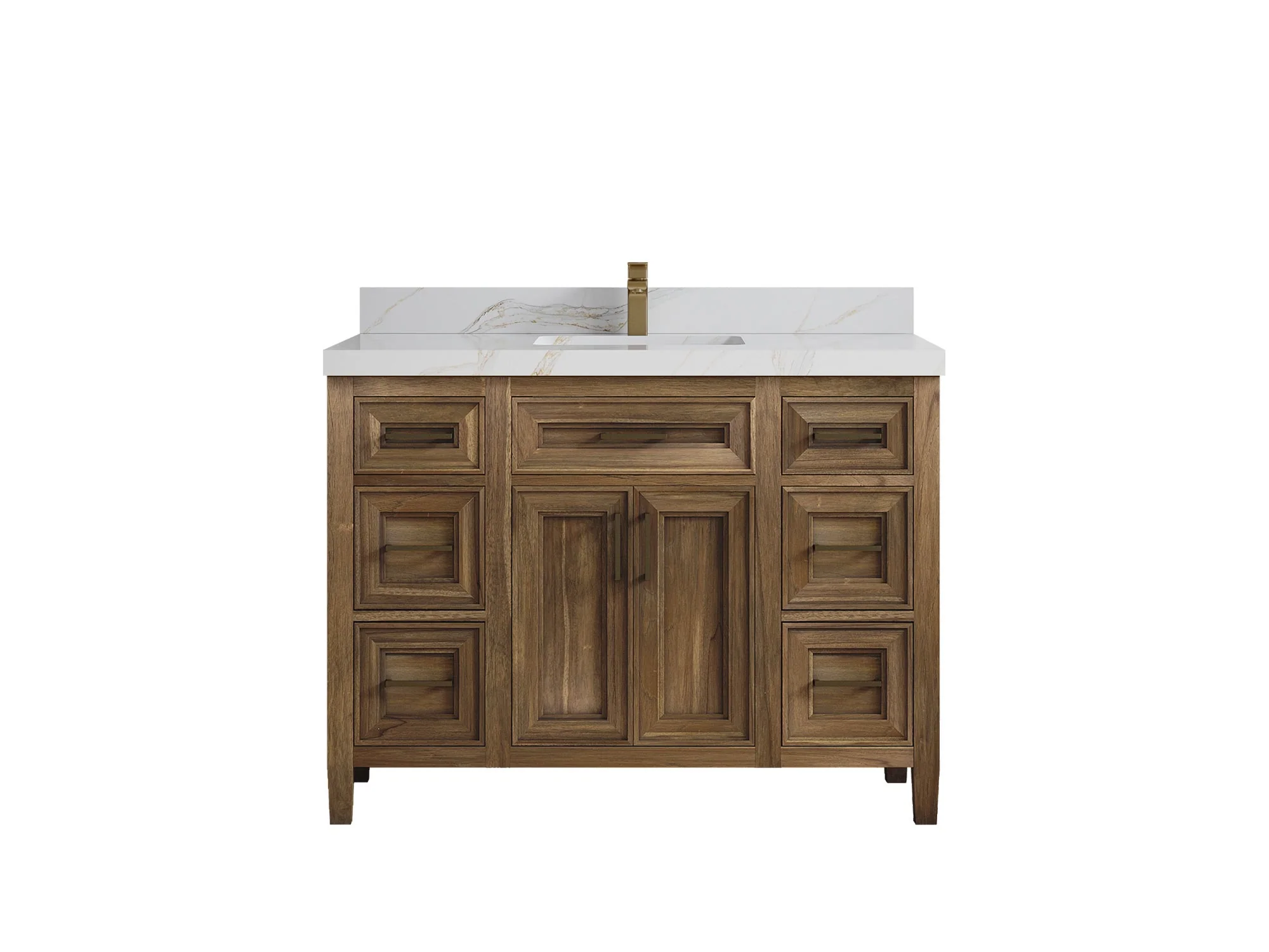 Santa Monica Teak Wood 48 in. W x 22 in. D Single Sink Bathroom Vanity - Image 14