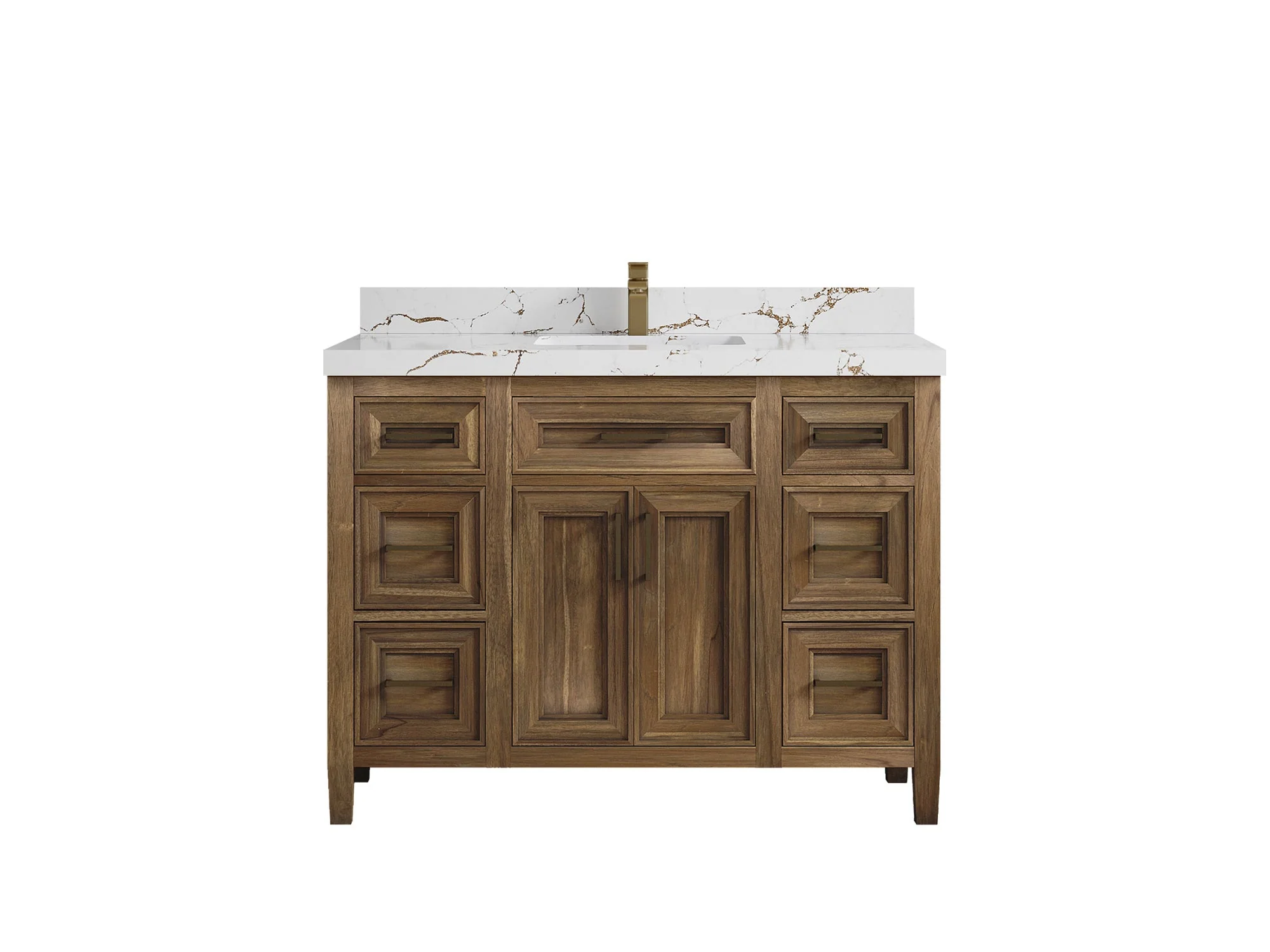 Santa Monica Teak Wood 48 in. W x 22 in. D Single Sink Bathroom Vanity - Image 16