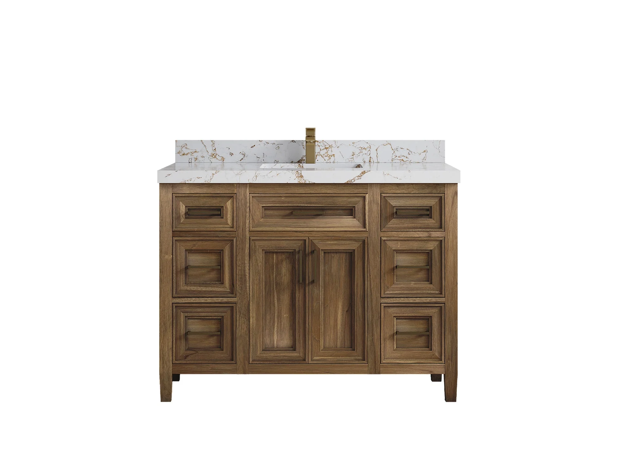 Santa Monica Teak Wood 48 in. W x 22 in. D Single Sink Bathroom Vanity - Image 18
