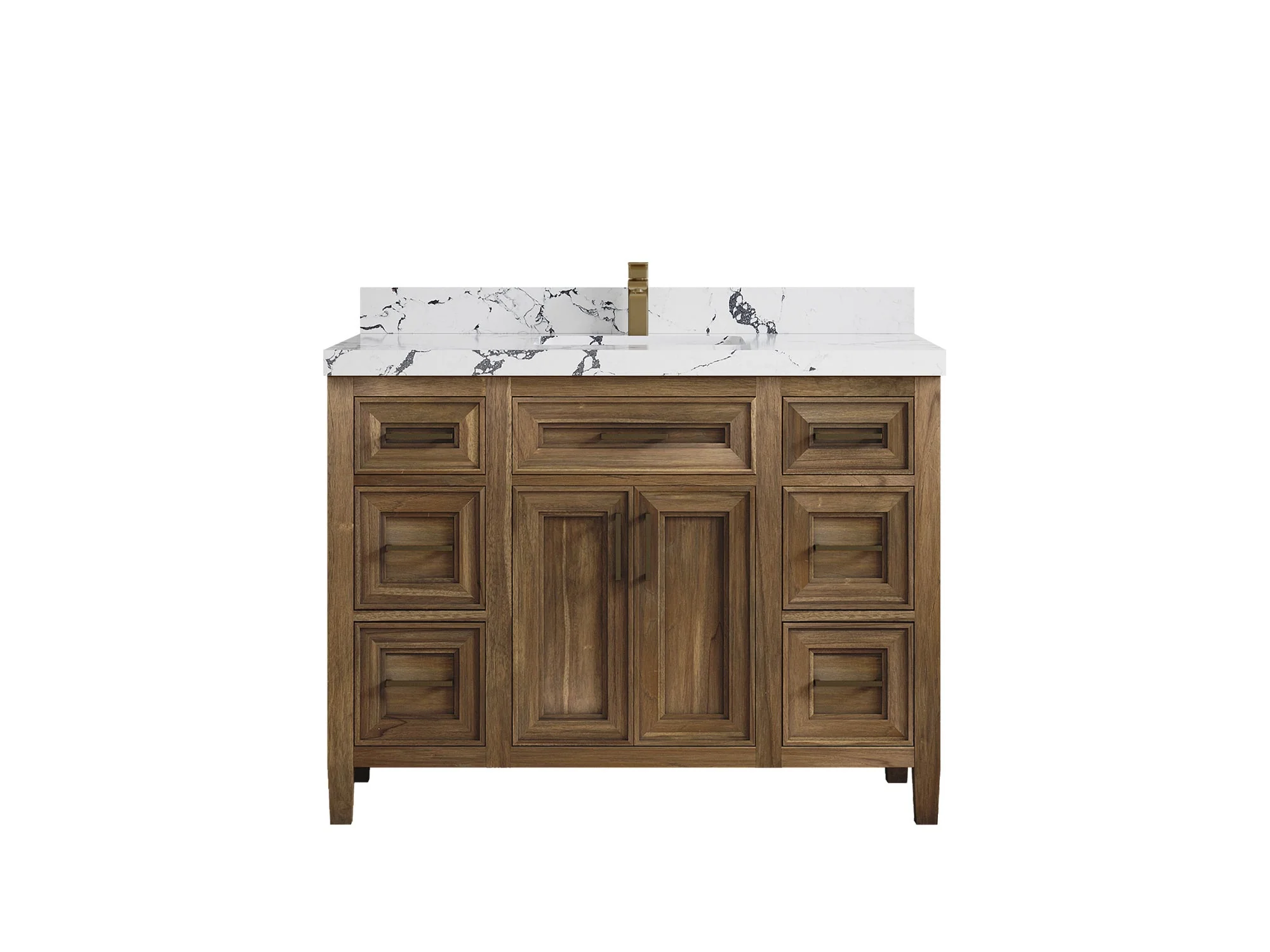 Santa Monica Teak Wood 48 in. W x 22 in. D Single Sink Bathroom Vanity - Image 20