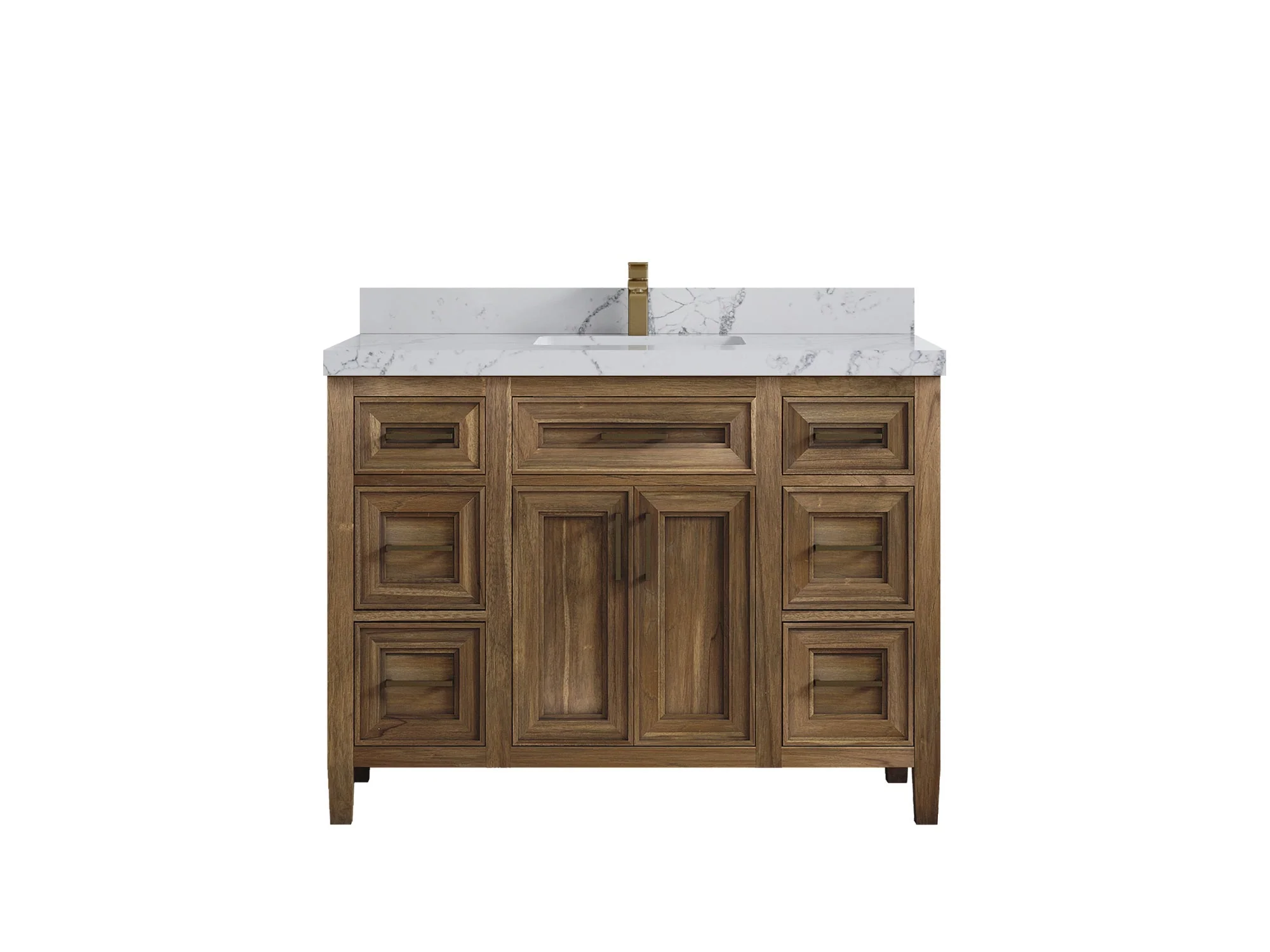 Santa Monica Teak Wood 48 in. W x 22 in. D Single Sink Bathroom Vanity - Image 24
