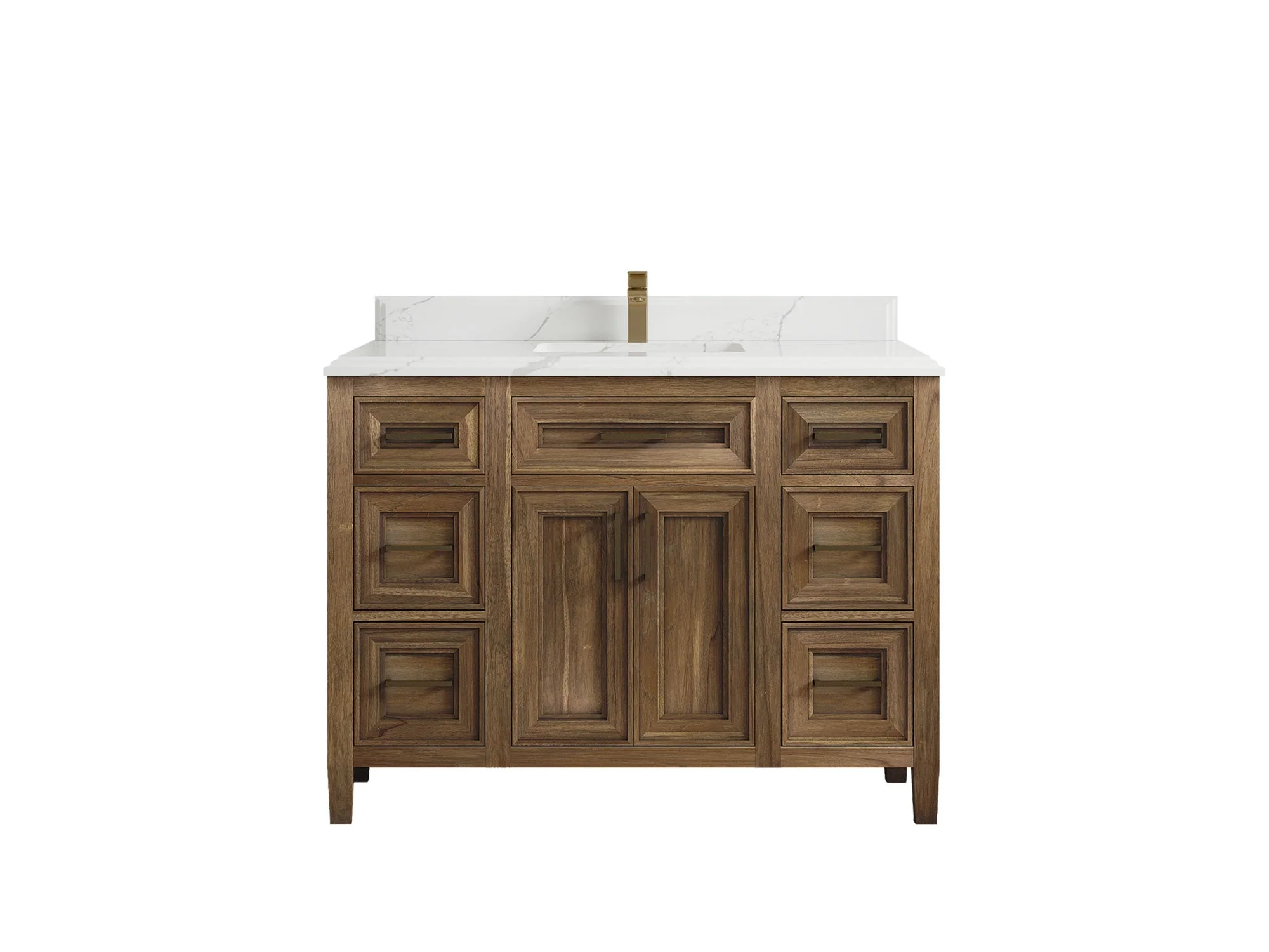 Santa Monica Teak Wood 48 in. W x 22 in. D Single Sink Bathroom Vanity - Image 30