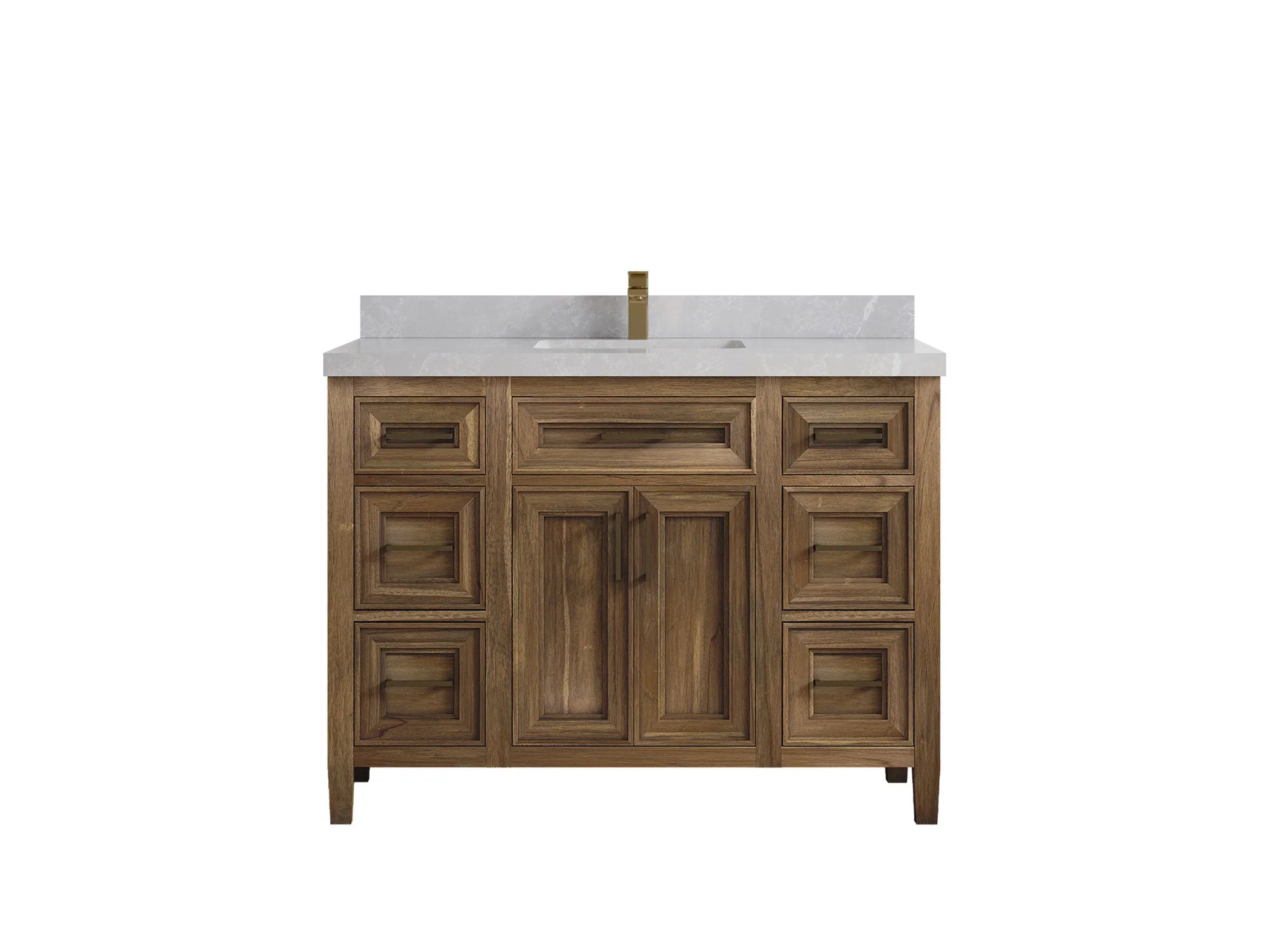 Santa Monica Teak Wood 48 in. W x 22 in. D Single Sink Bathroom Vanity - Image 38