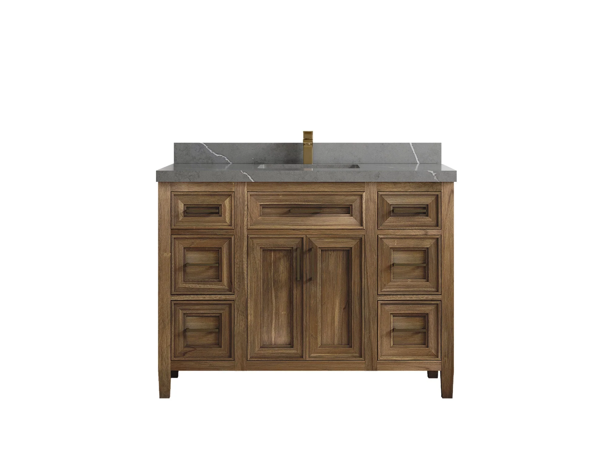 Santa Monica Teak Wood 48 in. W x 22 in. D Single Sink Bathroom Vanity - Image 40