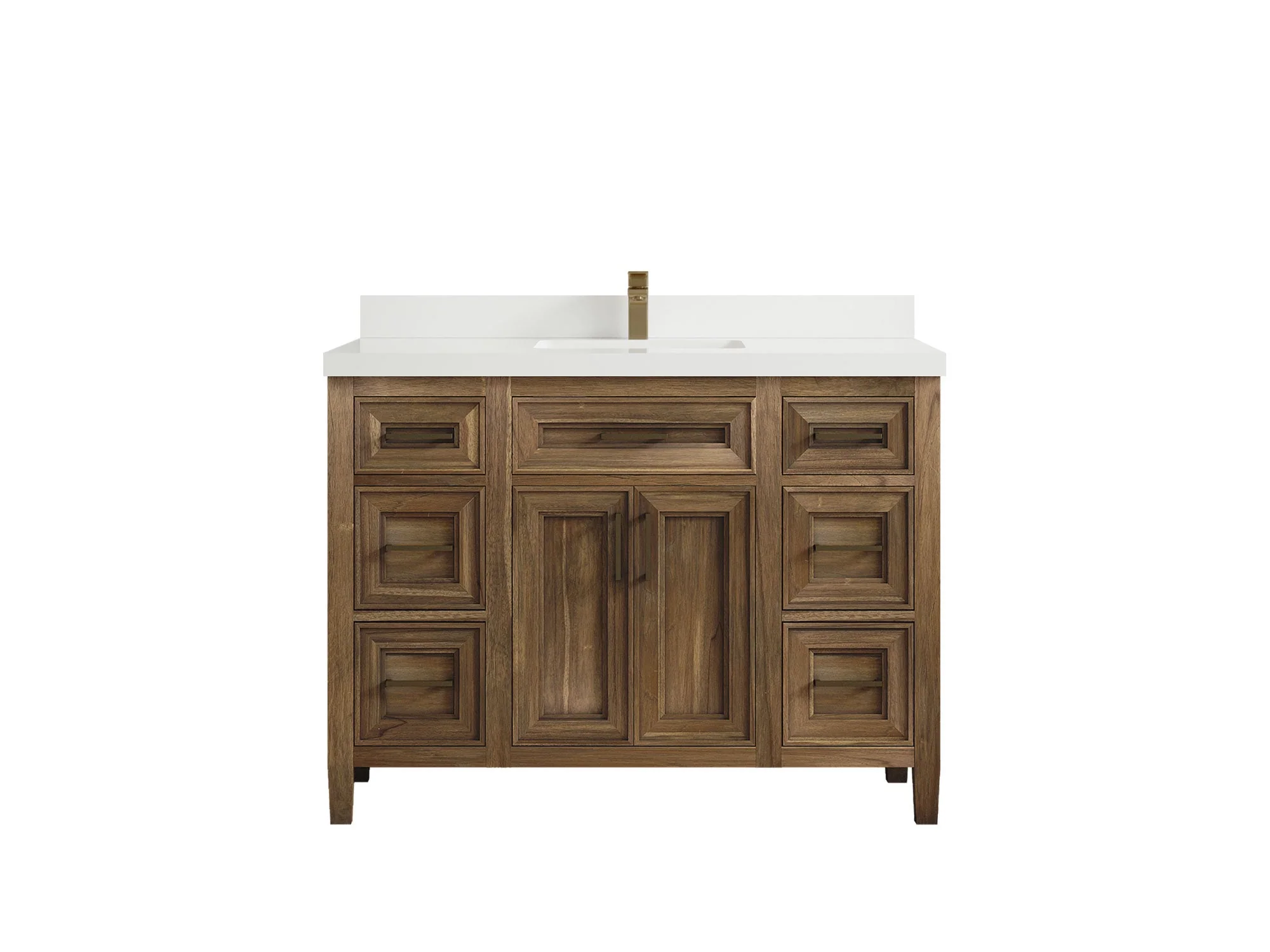 Santa Monica Teak Wood 48 in. W x 22 in. D Single Sink Bathroom Vanity - Image 42
