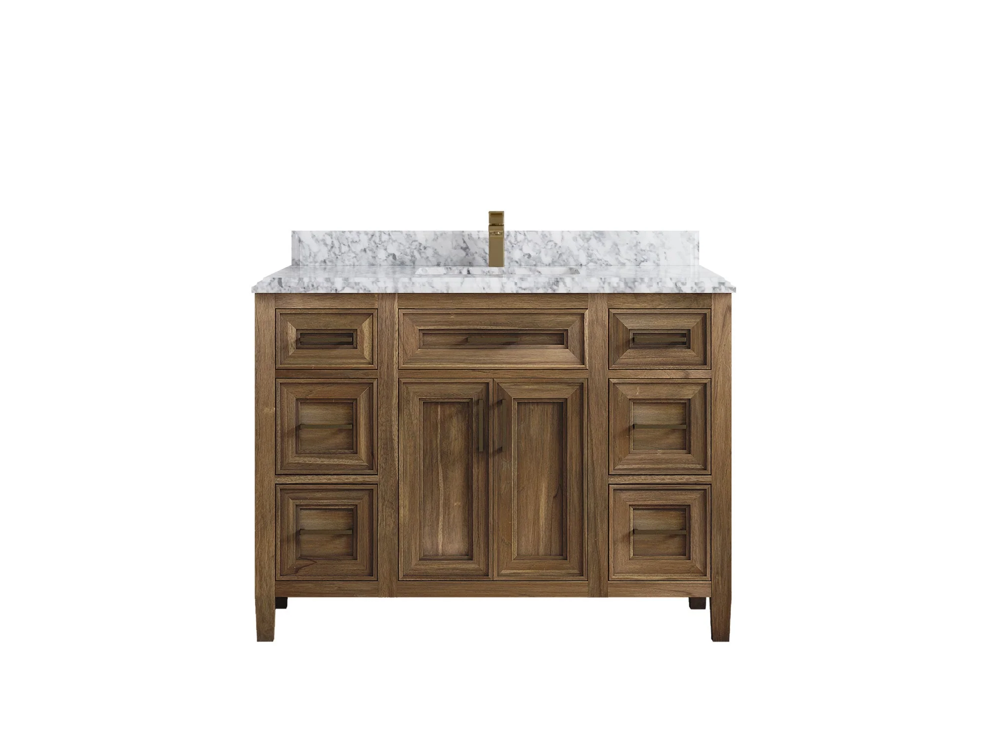 Santa Monica Teak Wood 48 in. W x 22 in. D Single Sink Bathroom Vanity - Image 45