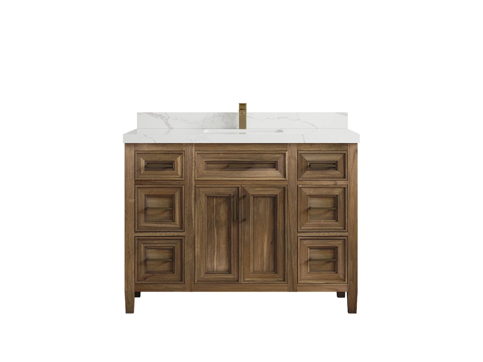 Santa Monica Teak Wood 48 in. W x 22 in. D Single Sink Bathroom Vanity - Image 8