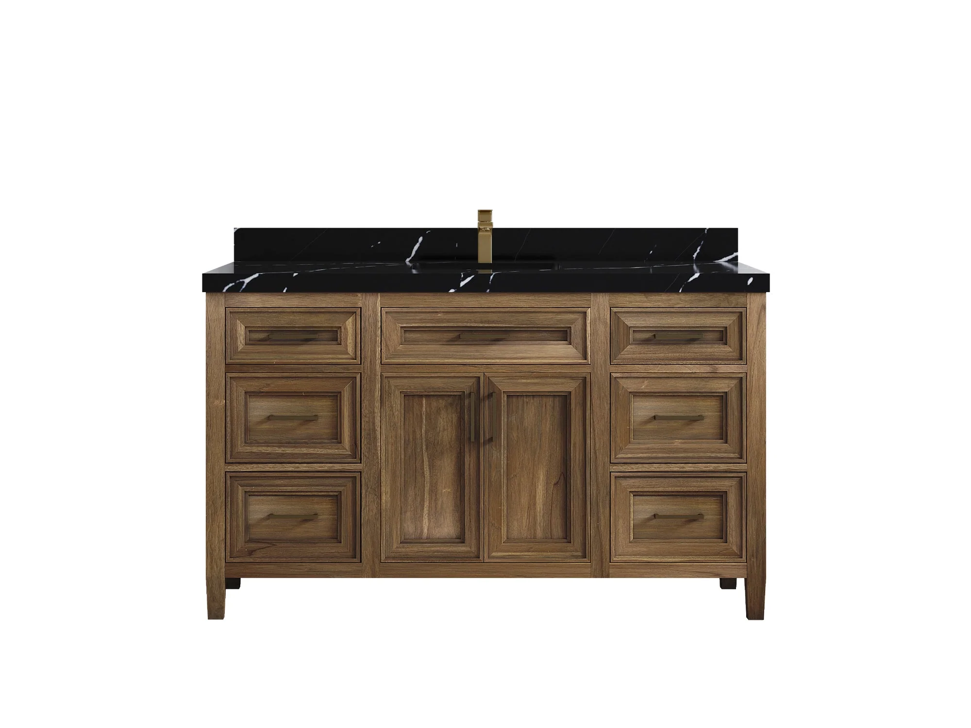 Santa Monica Teak Wood 60 in. W x 22 in. D Single Sink Bathroom Vanity - Image 10